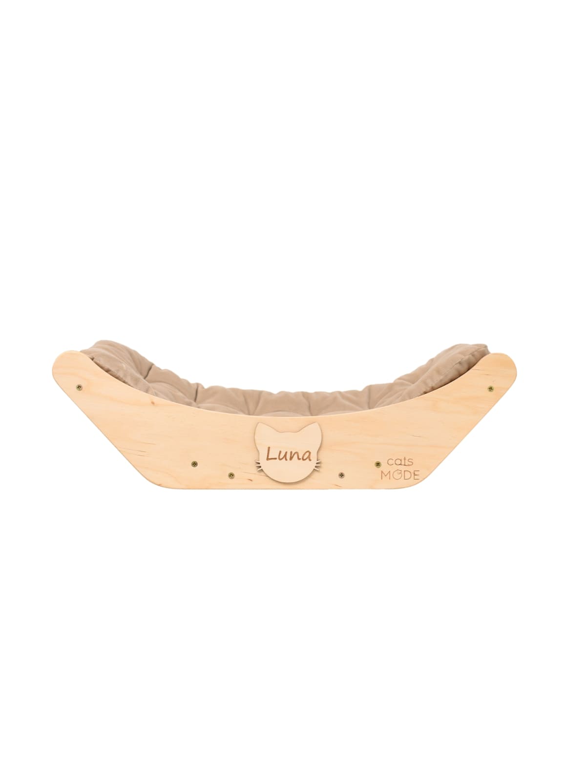 wall hanging cat bed light wood color