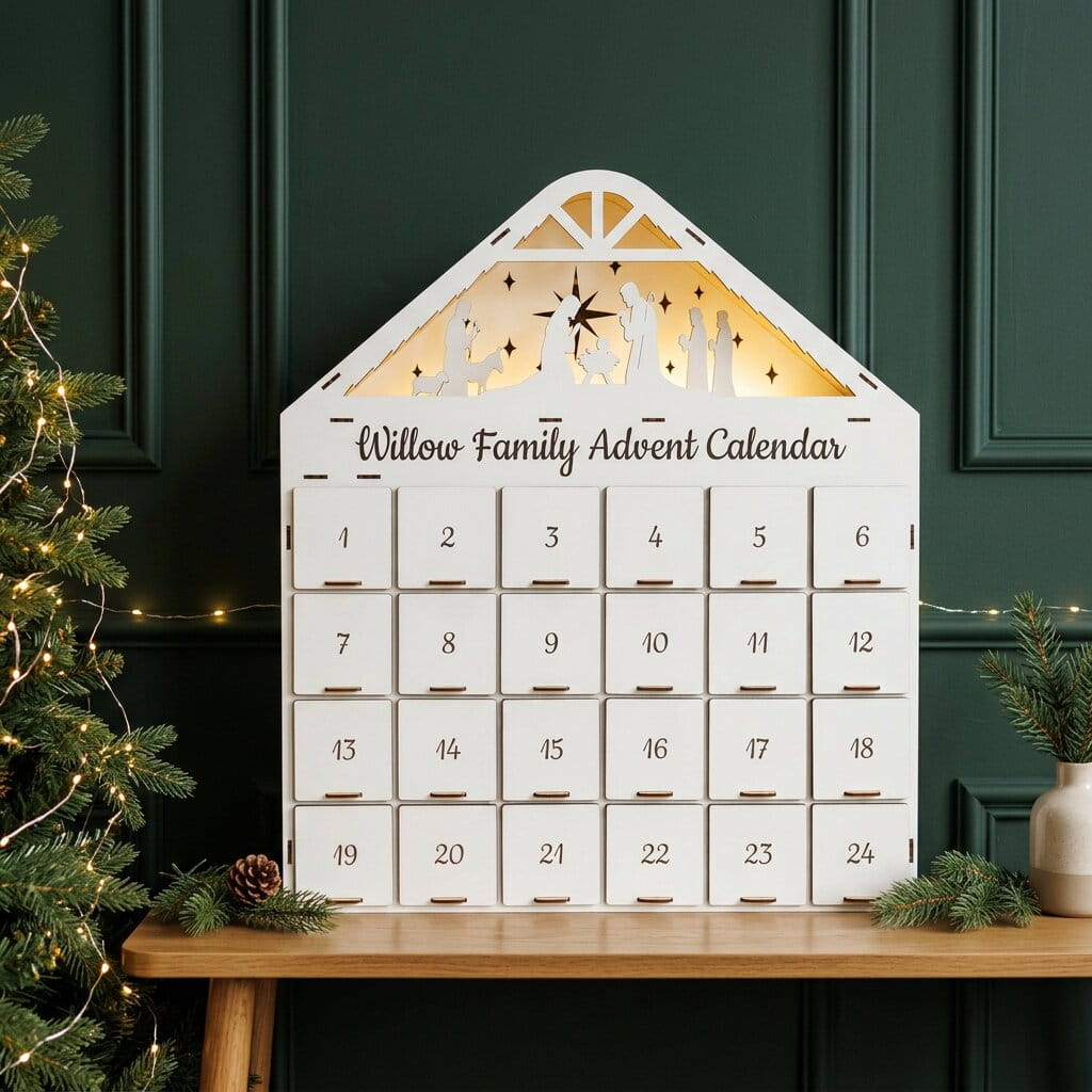 Christmas Advent Calendar - White by Enjoy The Wood 