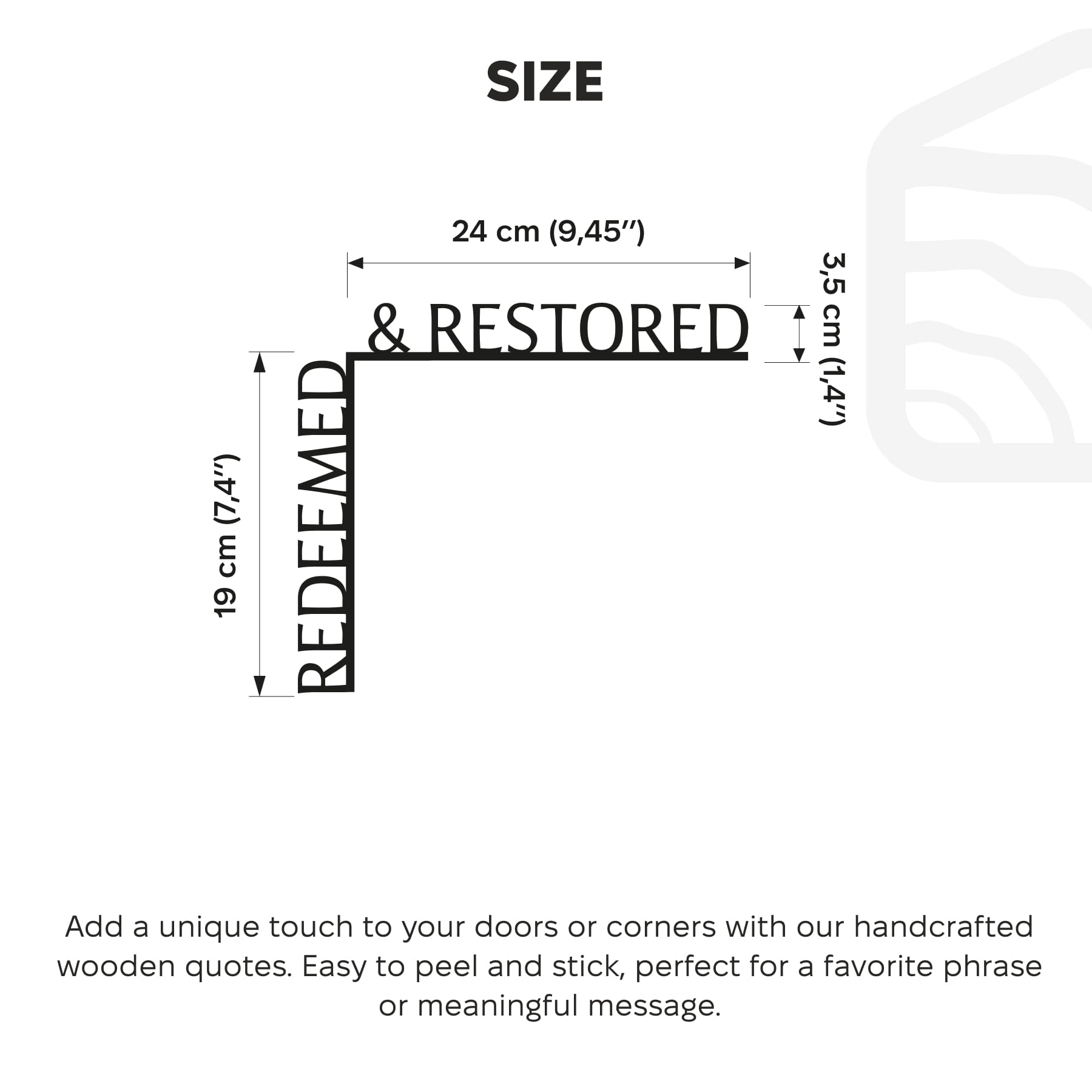 Wooden Corner Quote – Redeemed & Restored by Enjoy The Wood 
