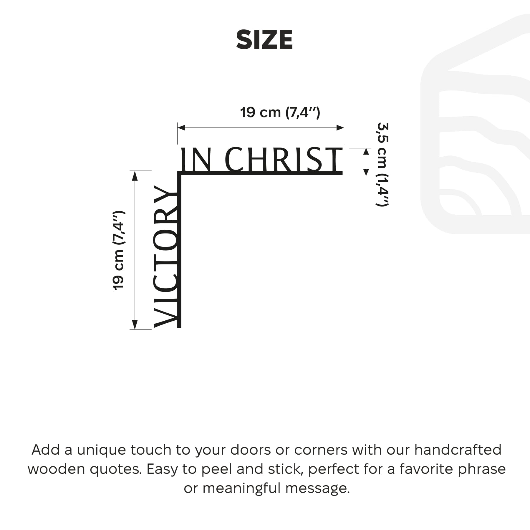 Wooden Corner Quote – Victory in Christ by Enjoy The Wood 