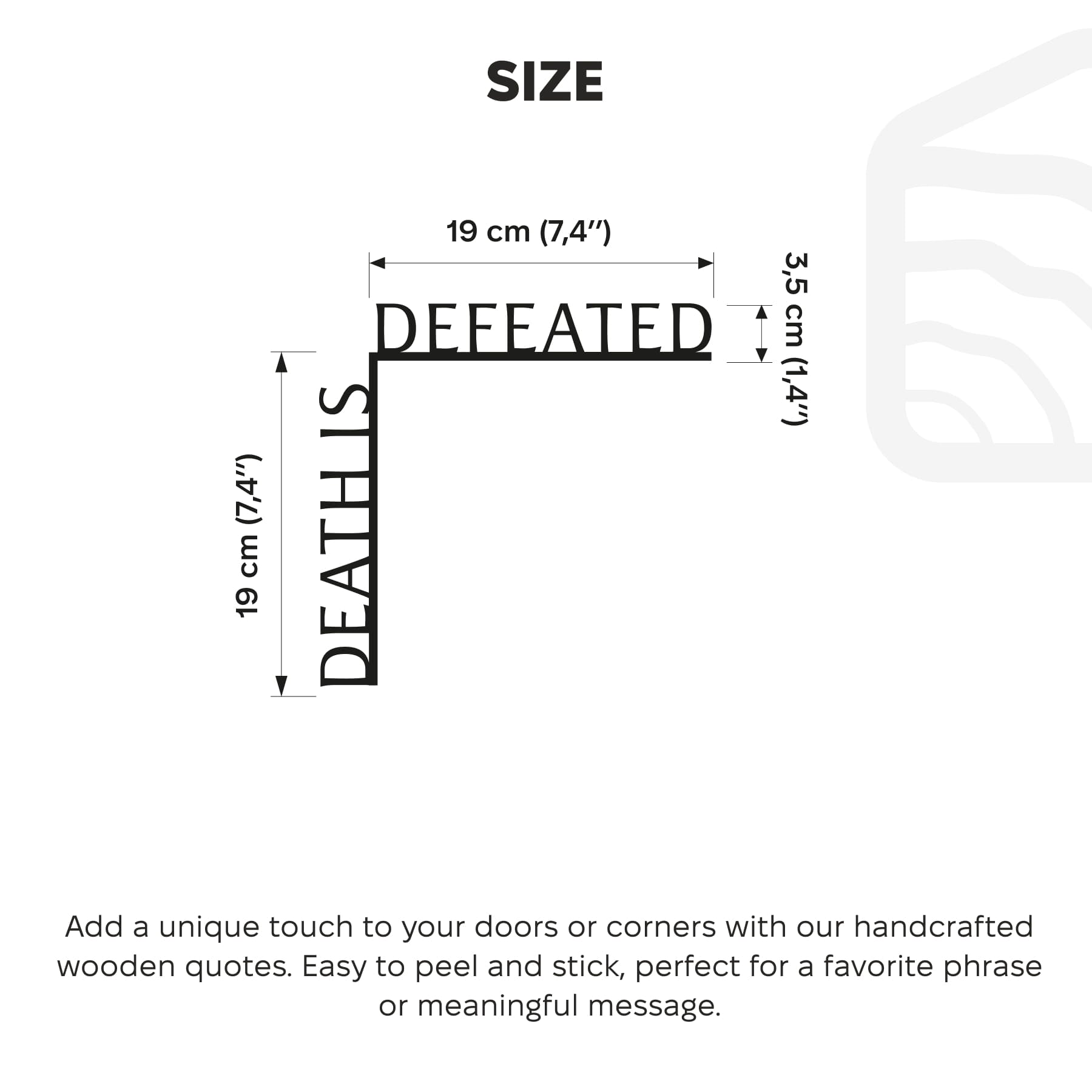 Wooden Corner Quote – Death Is Defeated by Enjoy The Wood 