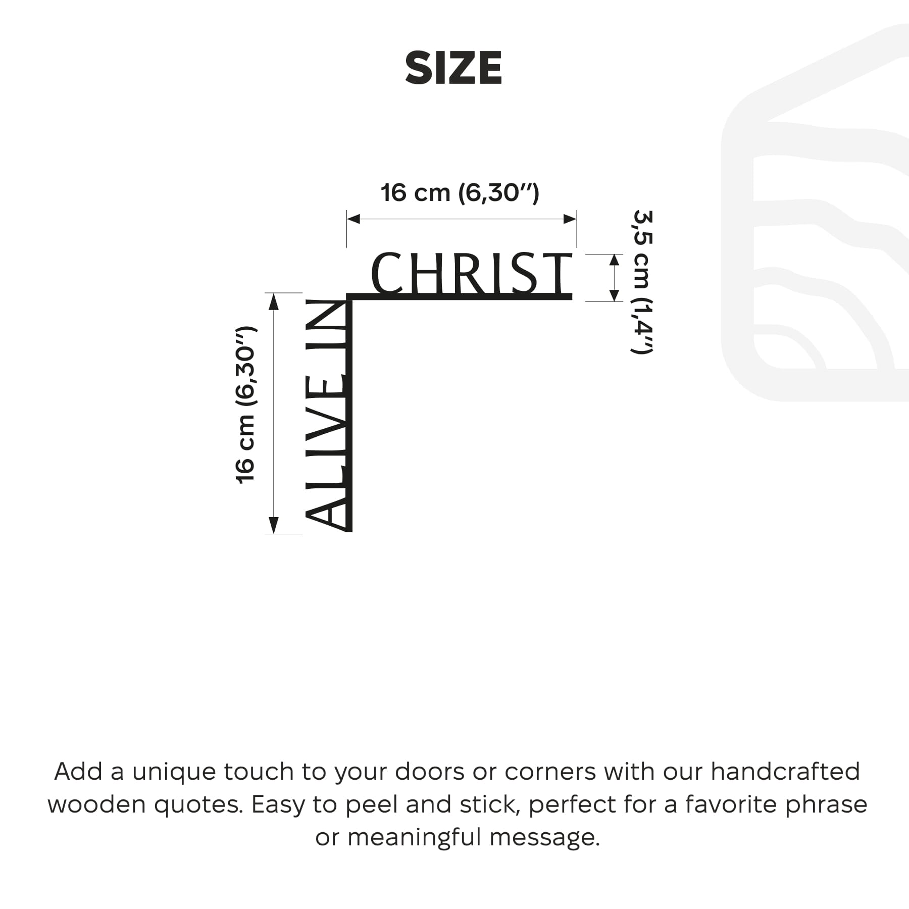 Wooden Corner Quote – Alive in Christ by Enjoy The Wood 