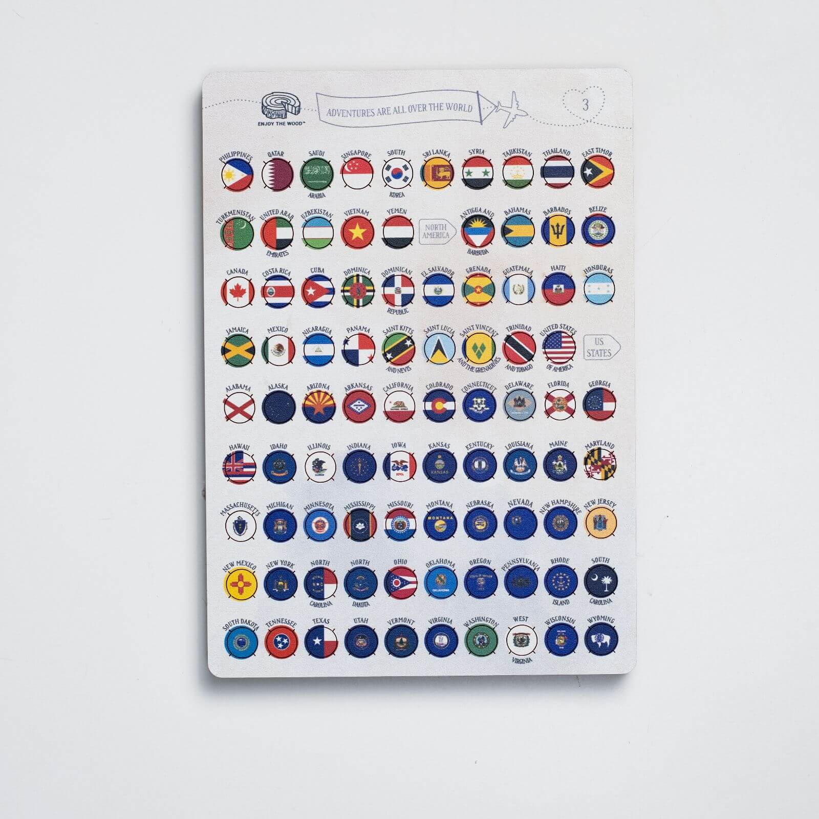 Wooden Flag Push Pins from Enjoy The Wood → Order Now