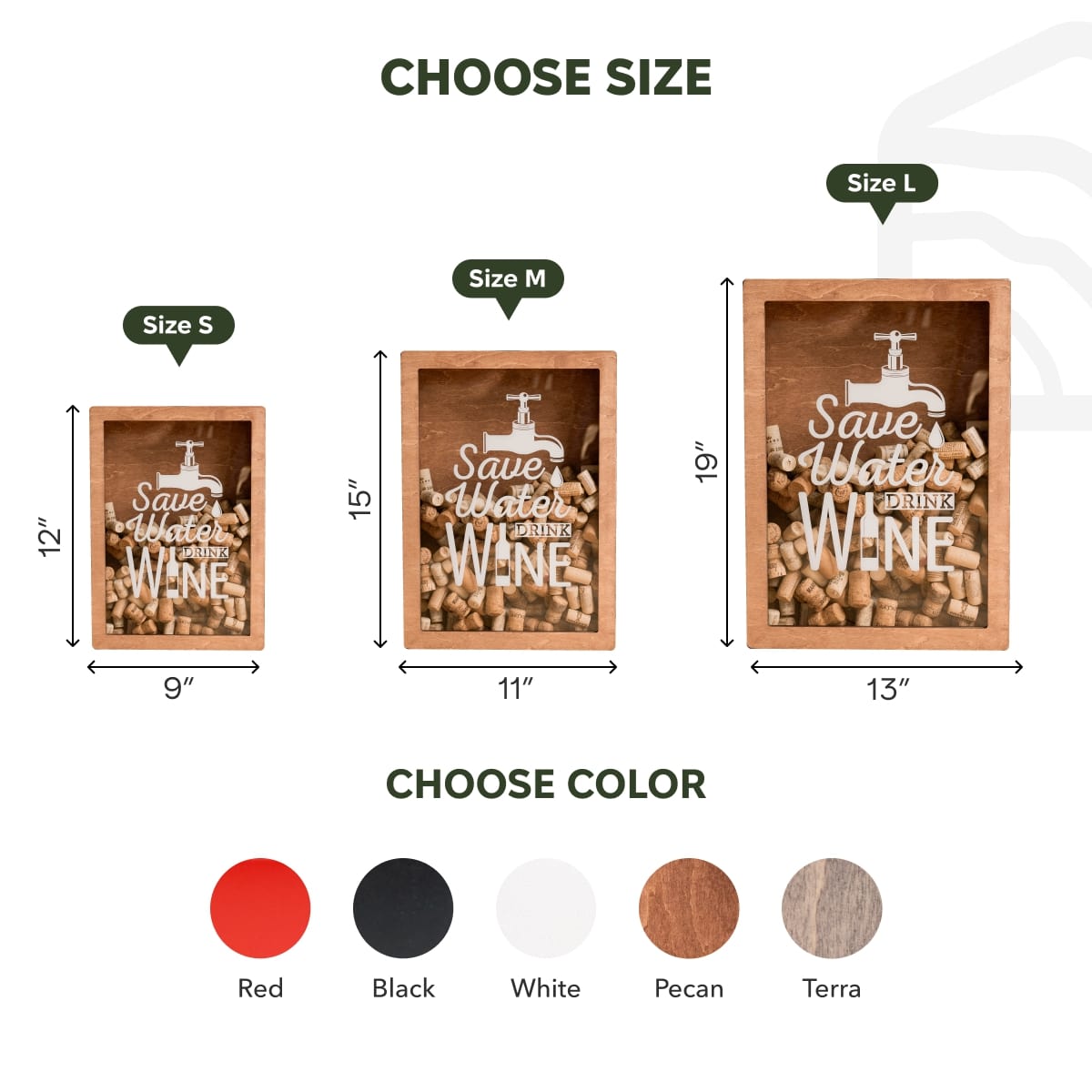 Wine Cork Box – Save Water, Drink Wine