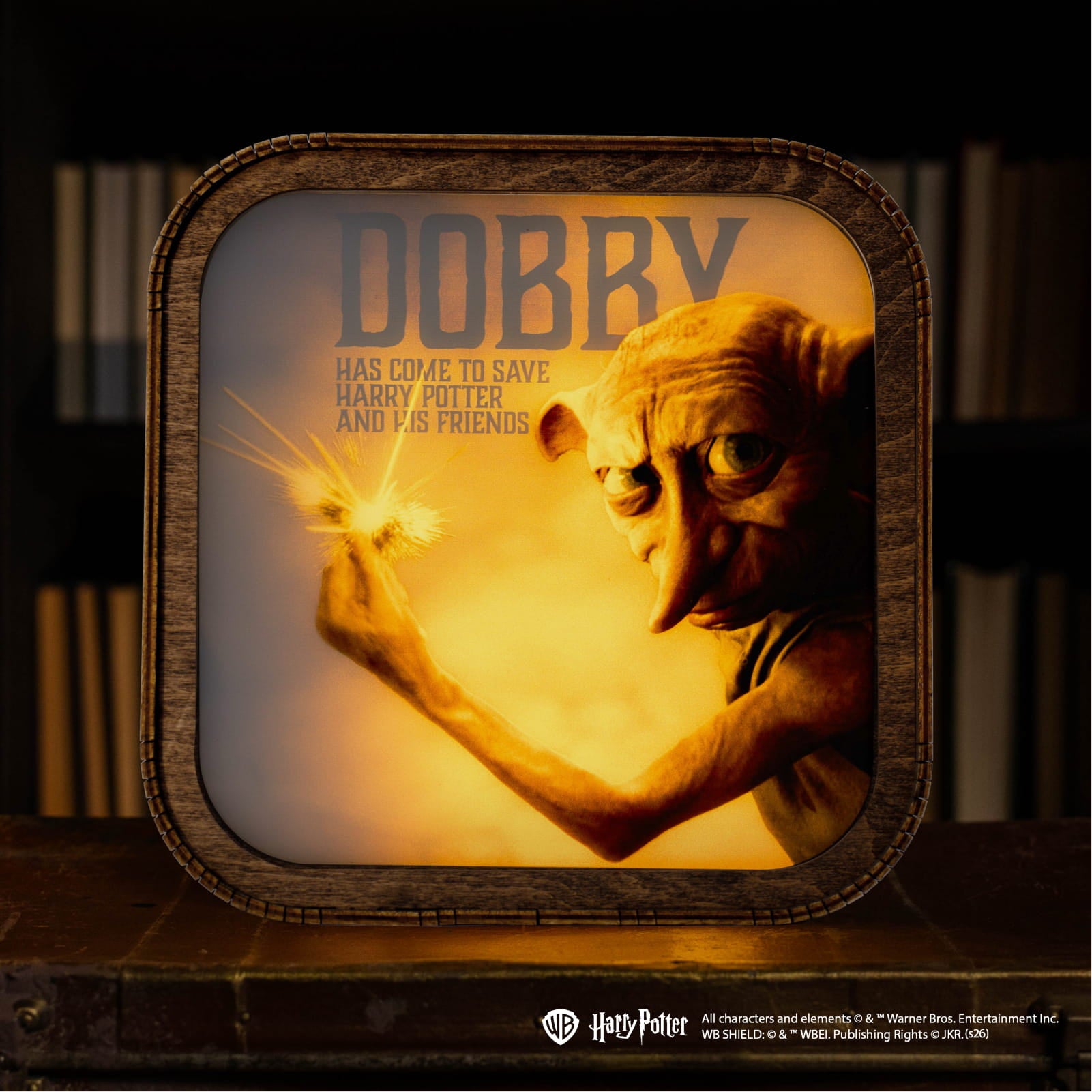 Veilleuse Harry Potter en bois et acrylique-Dobby est venu sauver