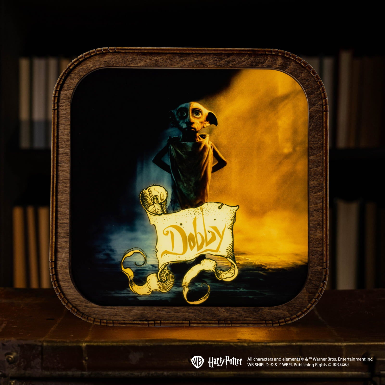 Lámpara de noche de madera y acrílico de Harry Potter - Dobby es gratis