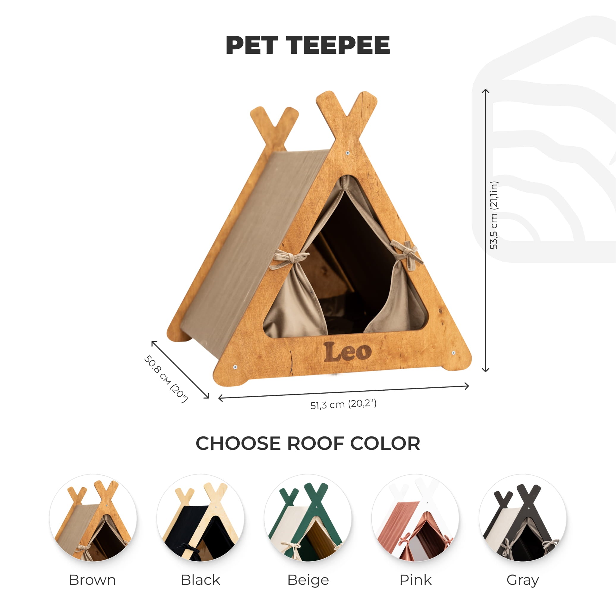 Niche pour chien en bois style cabine-Noir