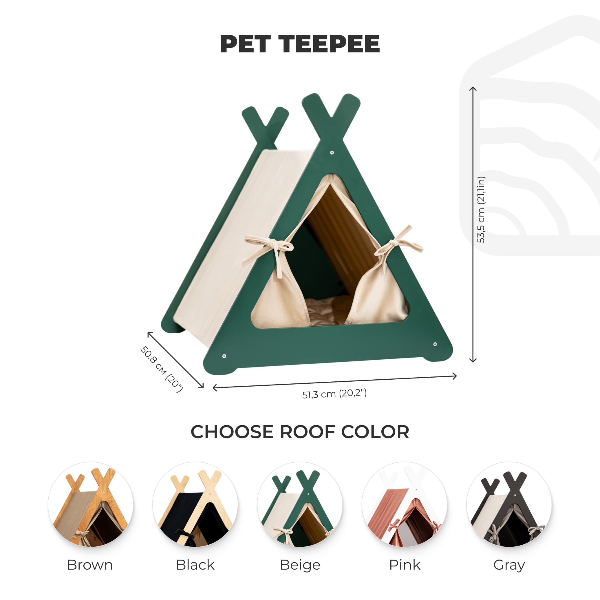 Niche pour chien en bois style cabine-Noir