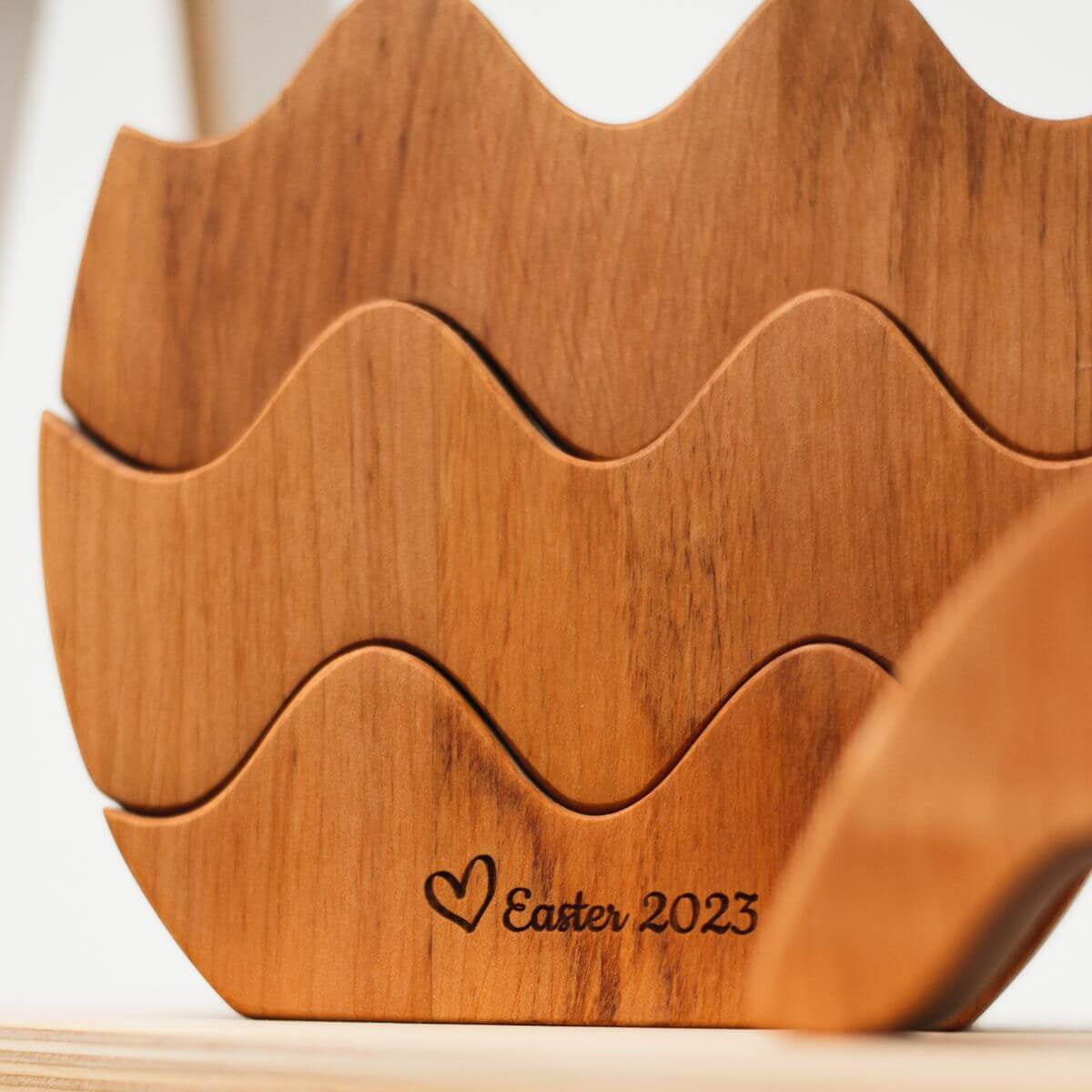 personalised stacker wooden 