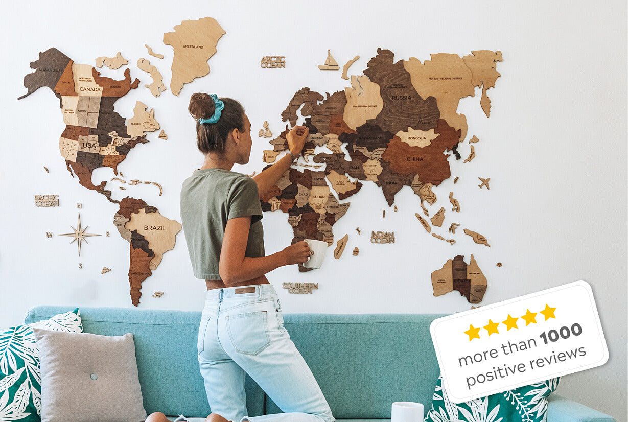 3D Wooden World Map Space from Enjoy The Wood ‣ Good Price, Reviews