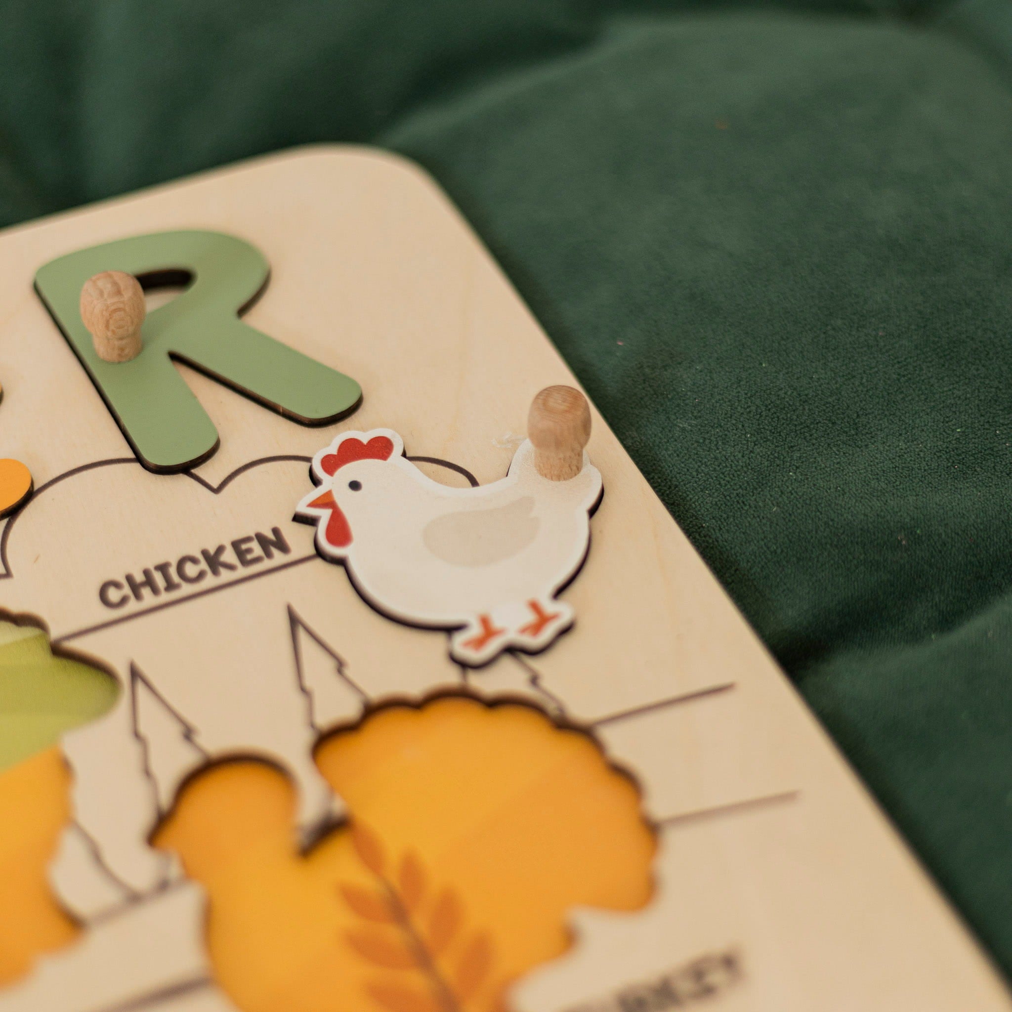 easy wooden name puzzle for toddlers