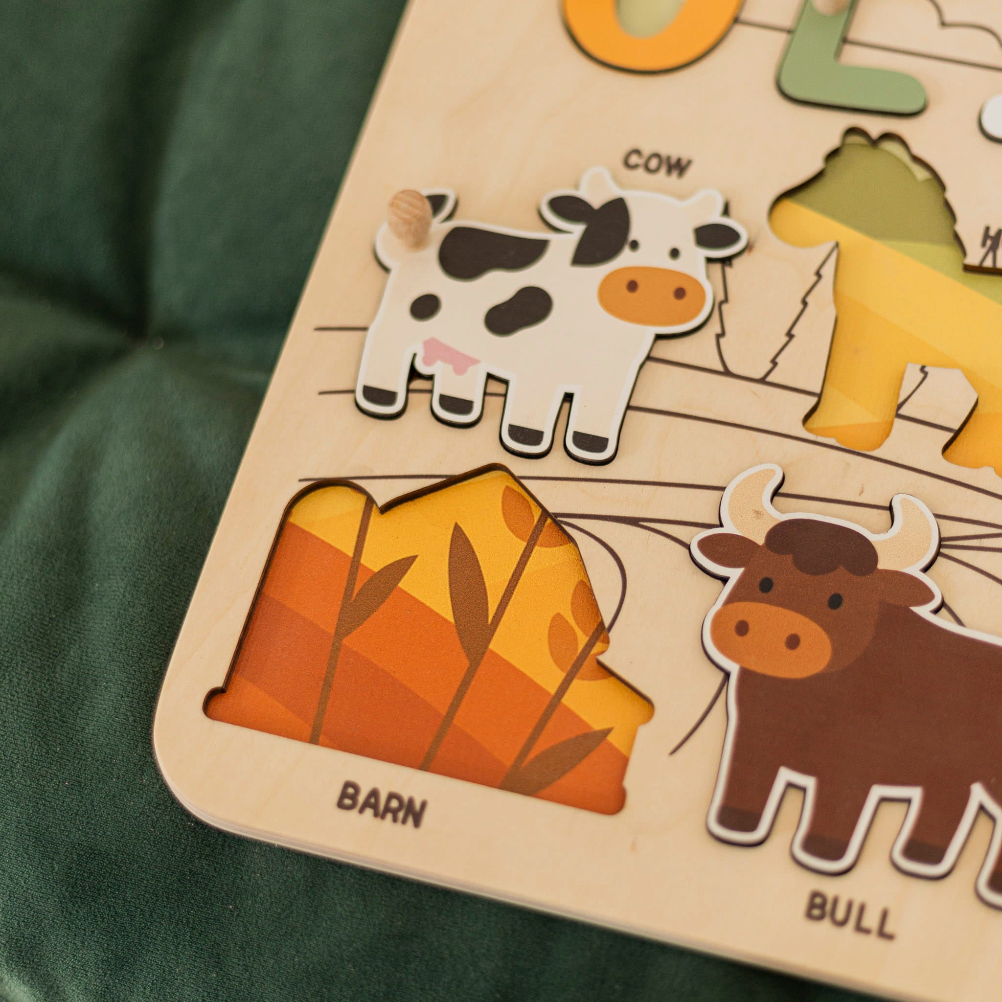 easy wooden name puzzle for toddlers