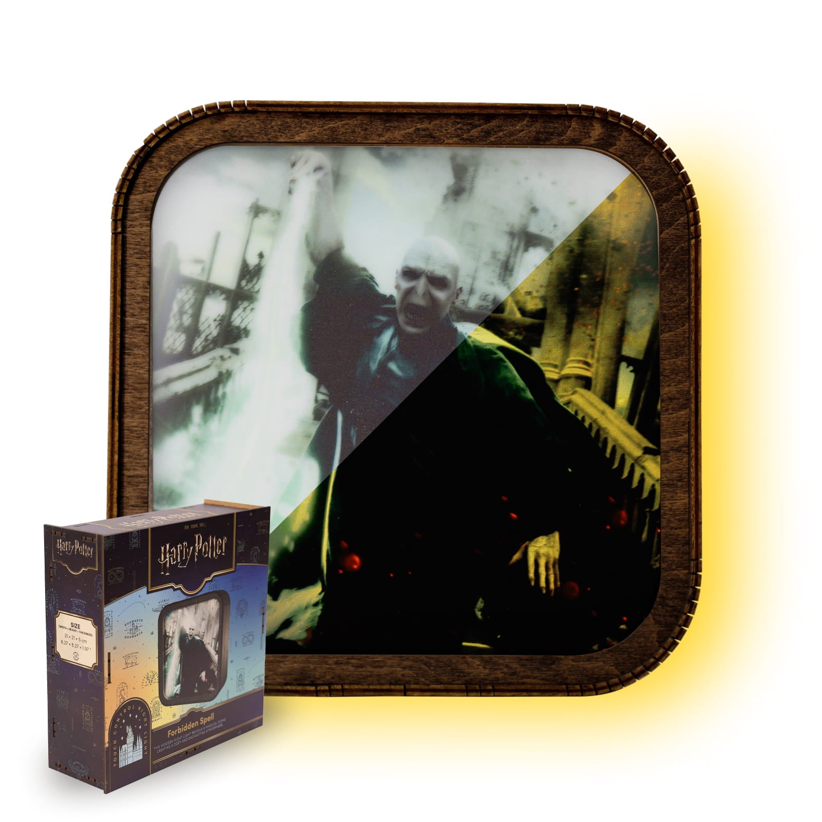 Wooden Acrylic Harry Potter Night Light - Forbidden Spell