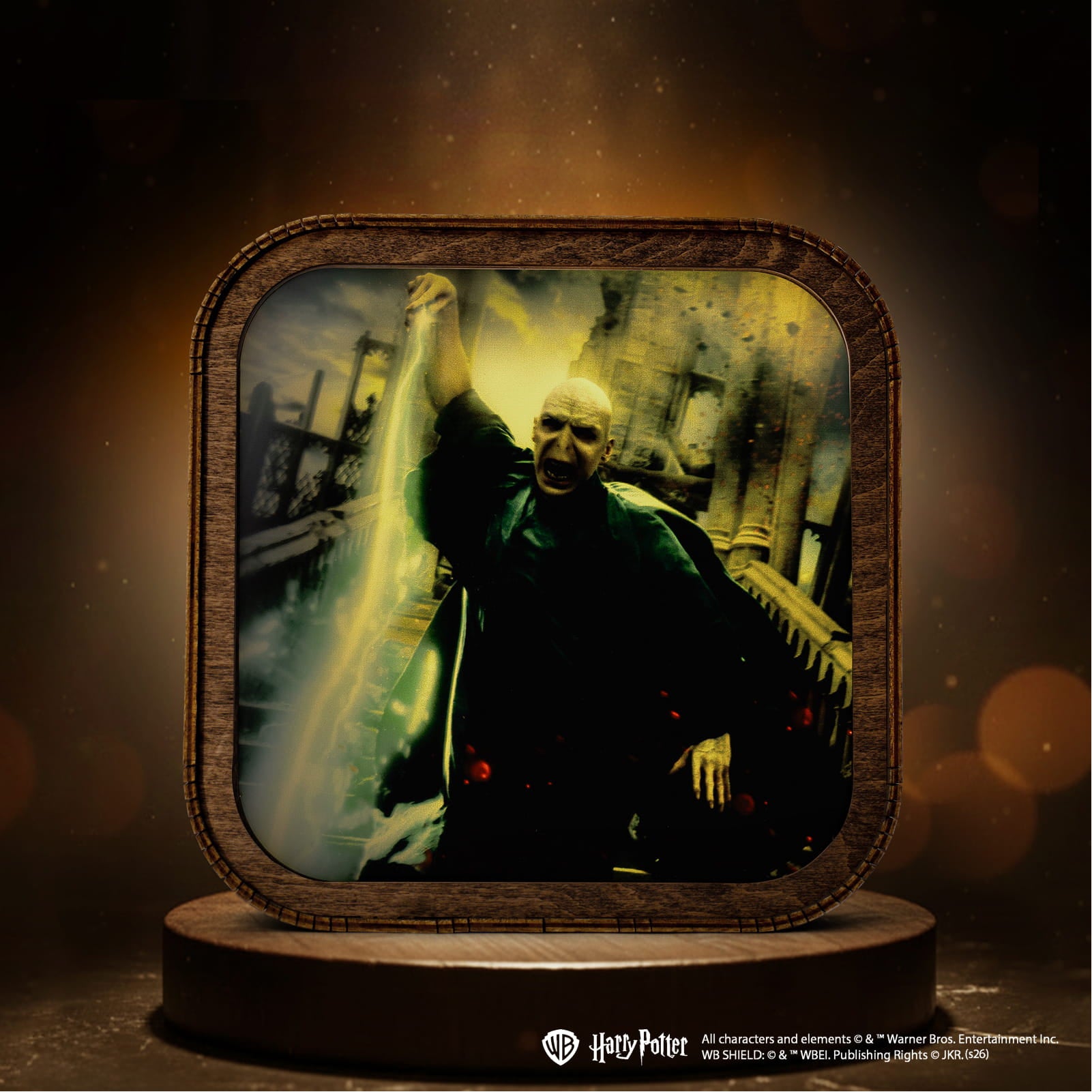 Wooden Acrylic Harry Potter Night Light - Forbidden Spell