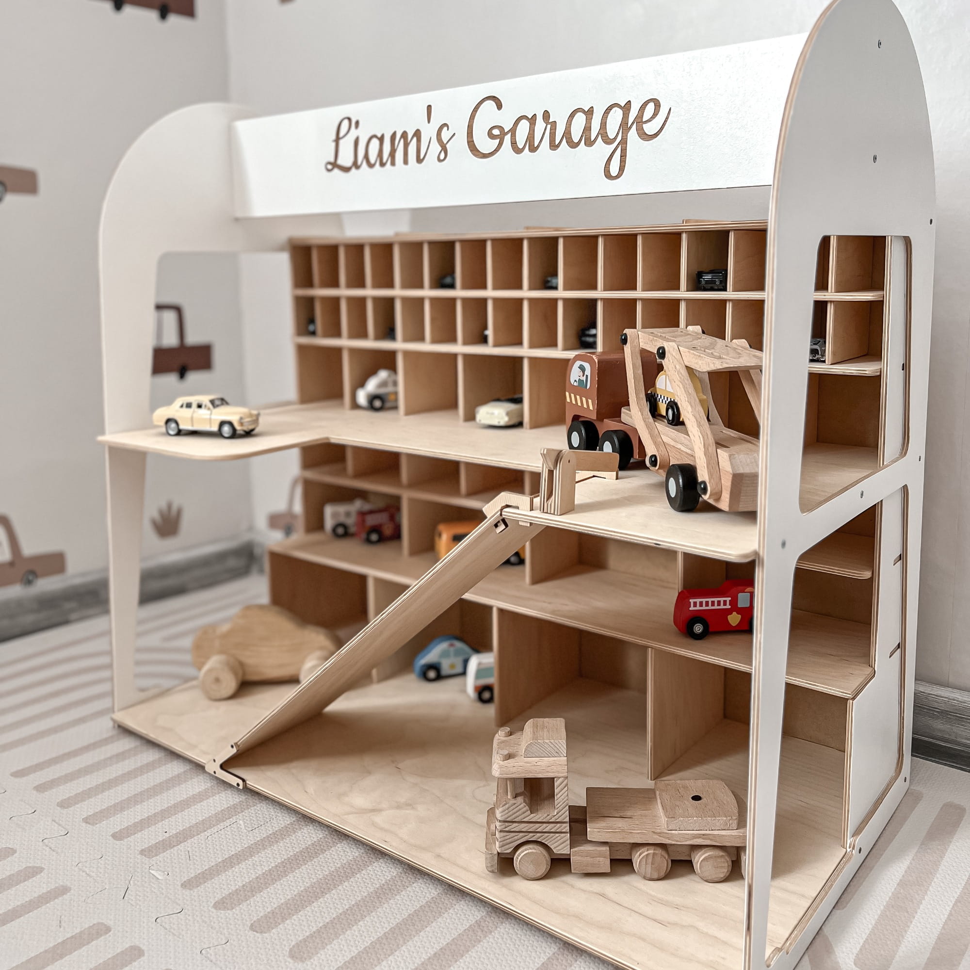 Toy Car Garage Storage by Enjoy The Wood 