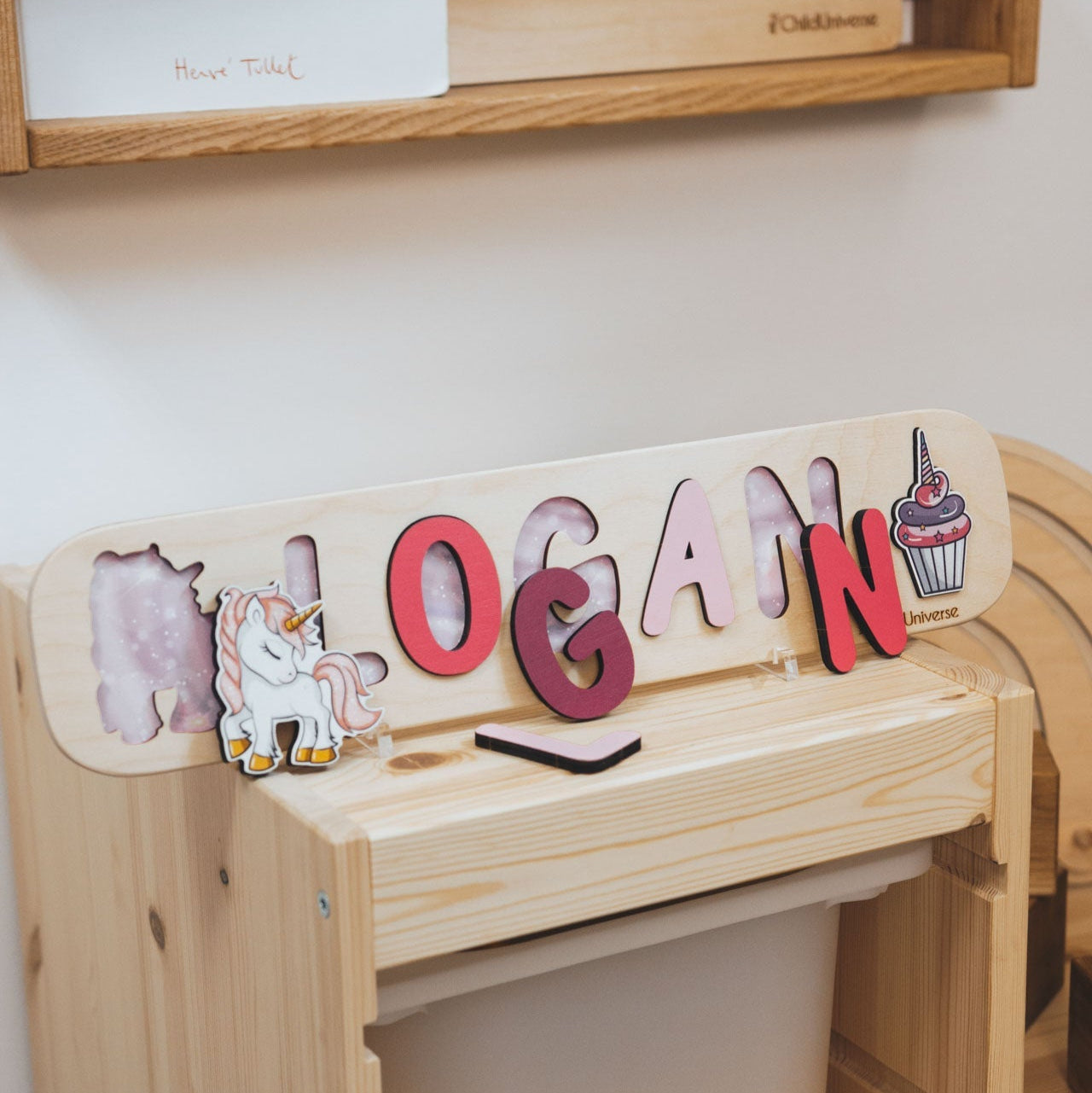 girl unicorn name puzzle 