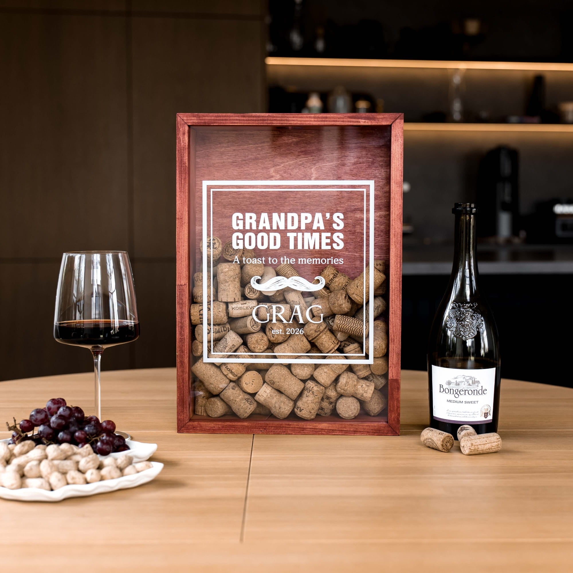 wooden cork box