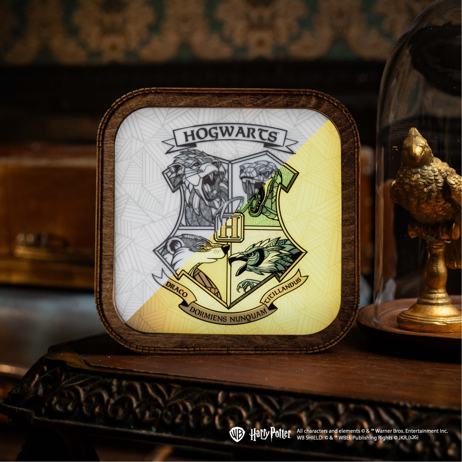 Veilleuse Harry Potter en bois acrylique-Blason de Poudlard