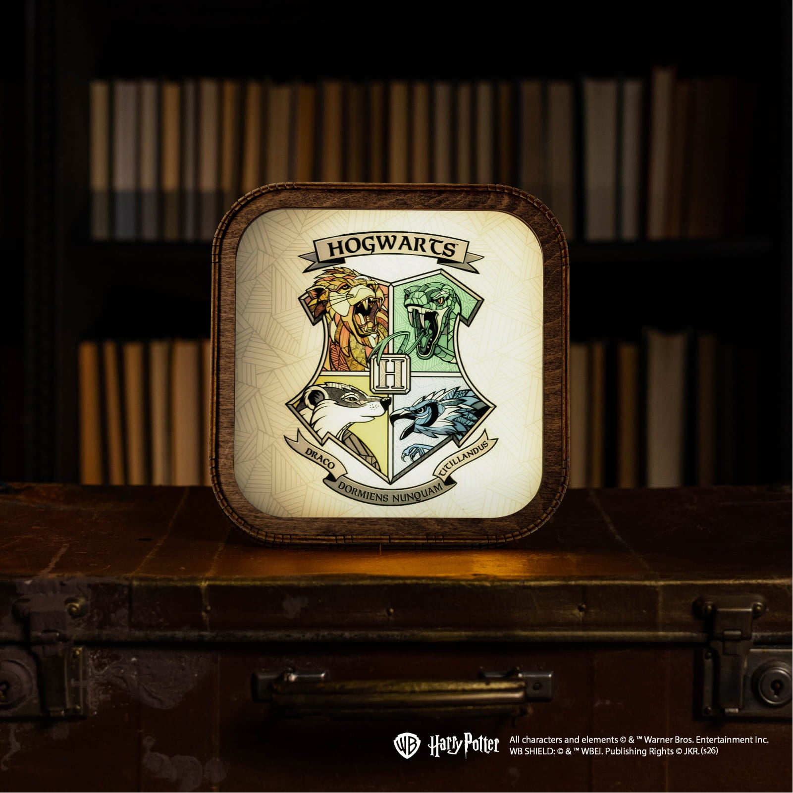 Veilleuse Harry Potter en bois acrylique-Blason de Poudlard
