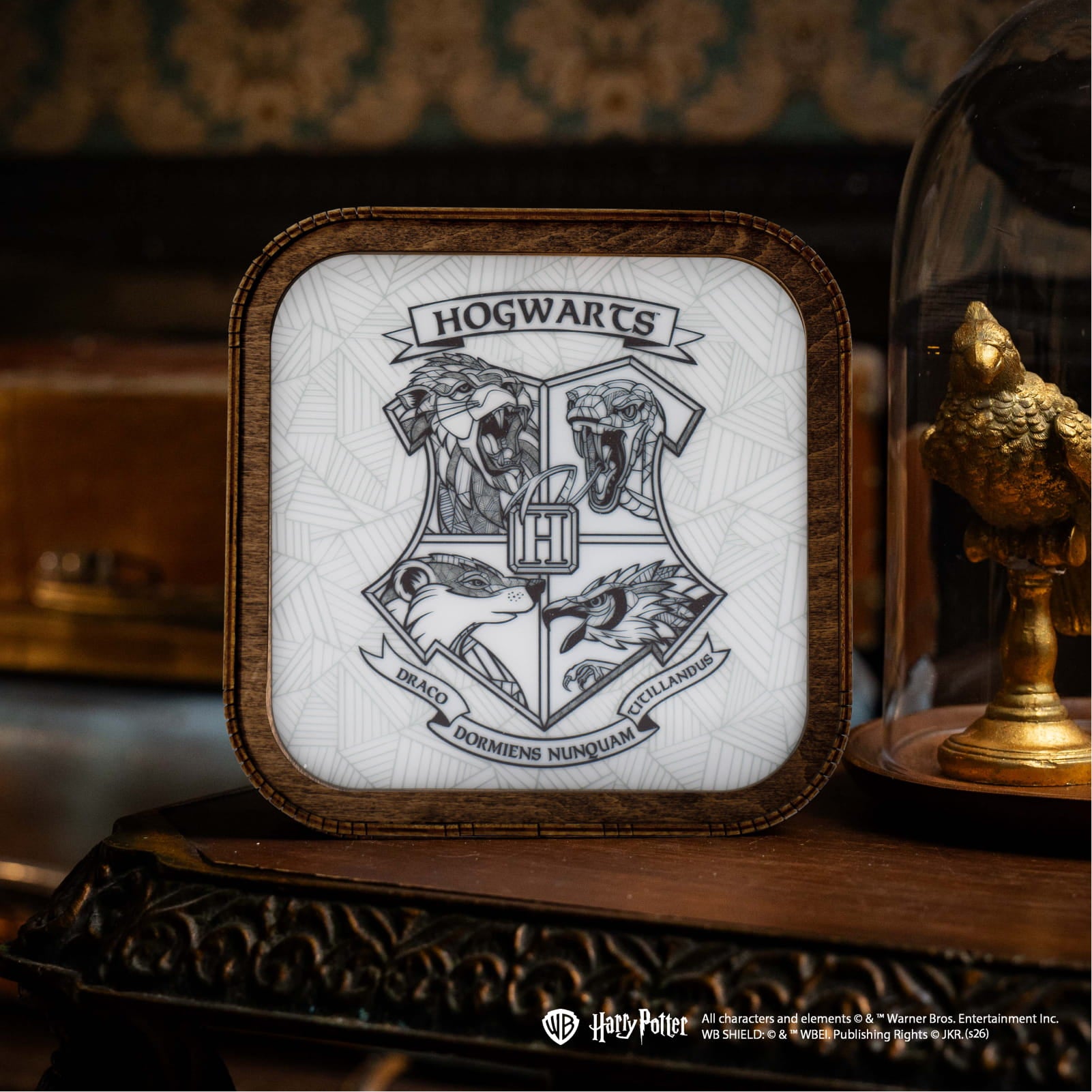 Veilleuse Harry Potter en bois acrylique-Blason de Poudlard