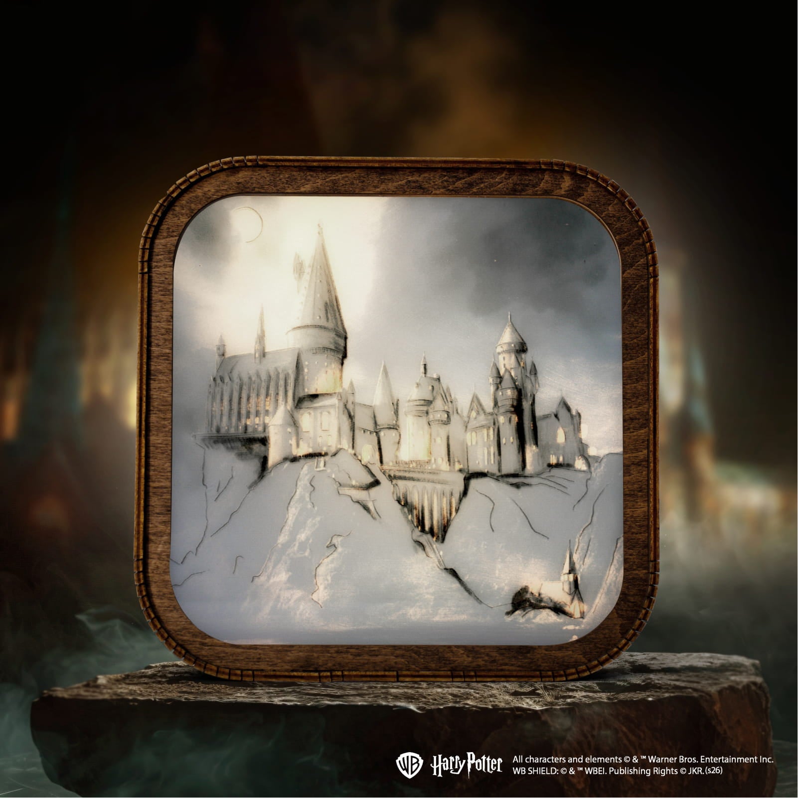 Wooden Acrylic Harry Potter Night Light - Hogwarts After Curfew by Enjoy The Wood 