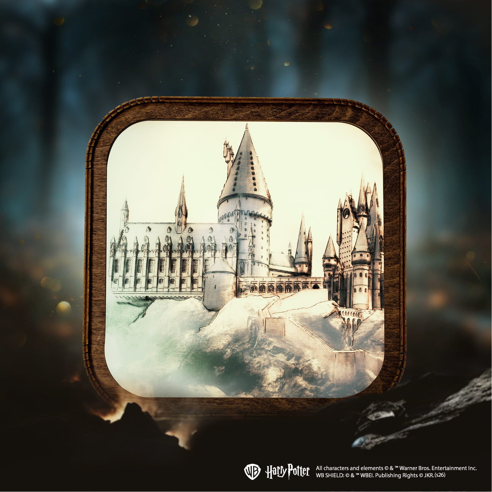 Wooden Acrylic Harry Potter Night Light - Hogwarts Castle by Enjoy The Wood 