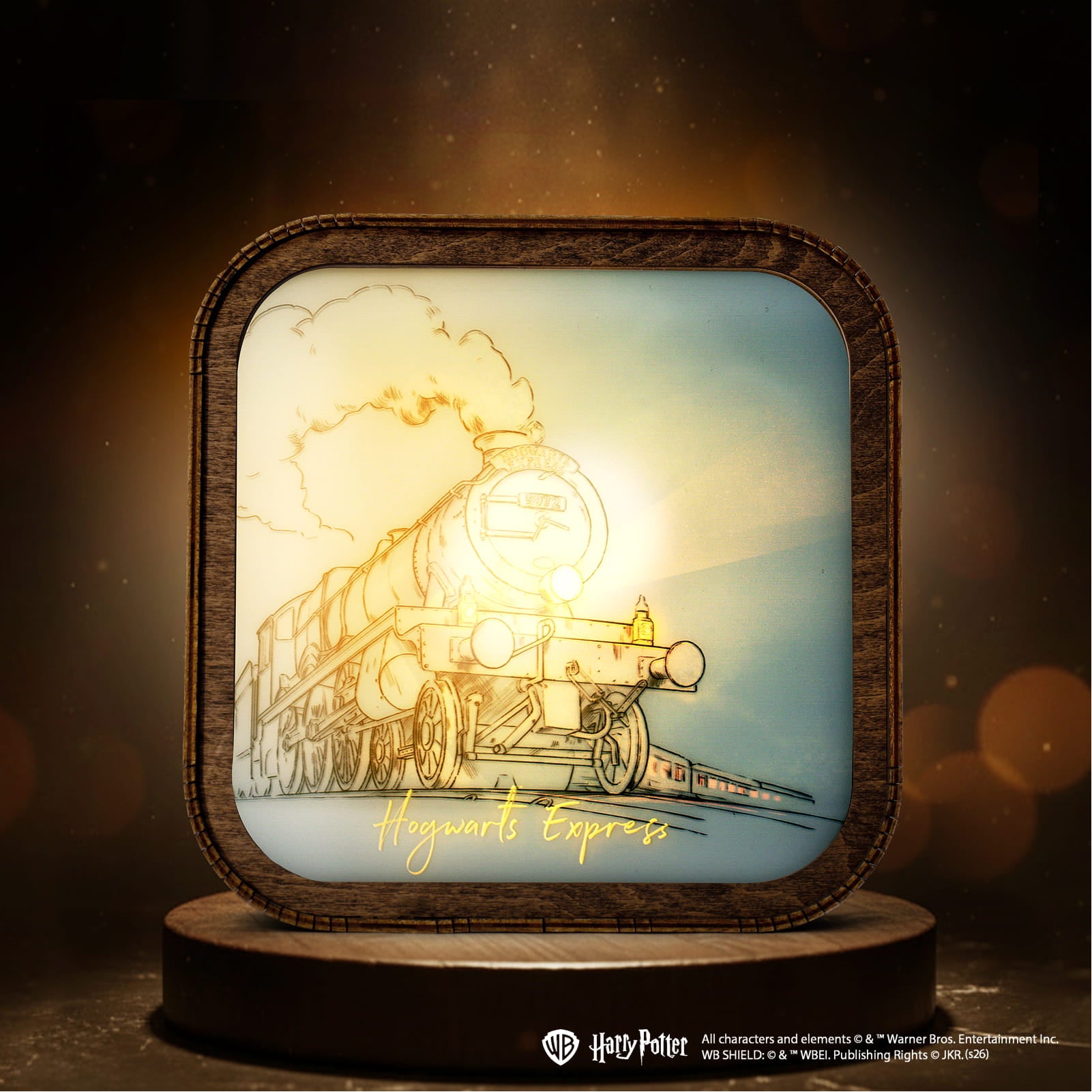 Wooden Acrylic Harry Potter Night Light - Hogwarts Express by Enjoy The Wood 