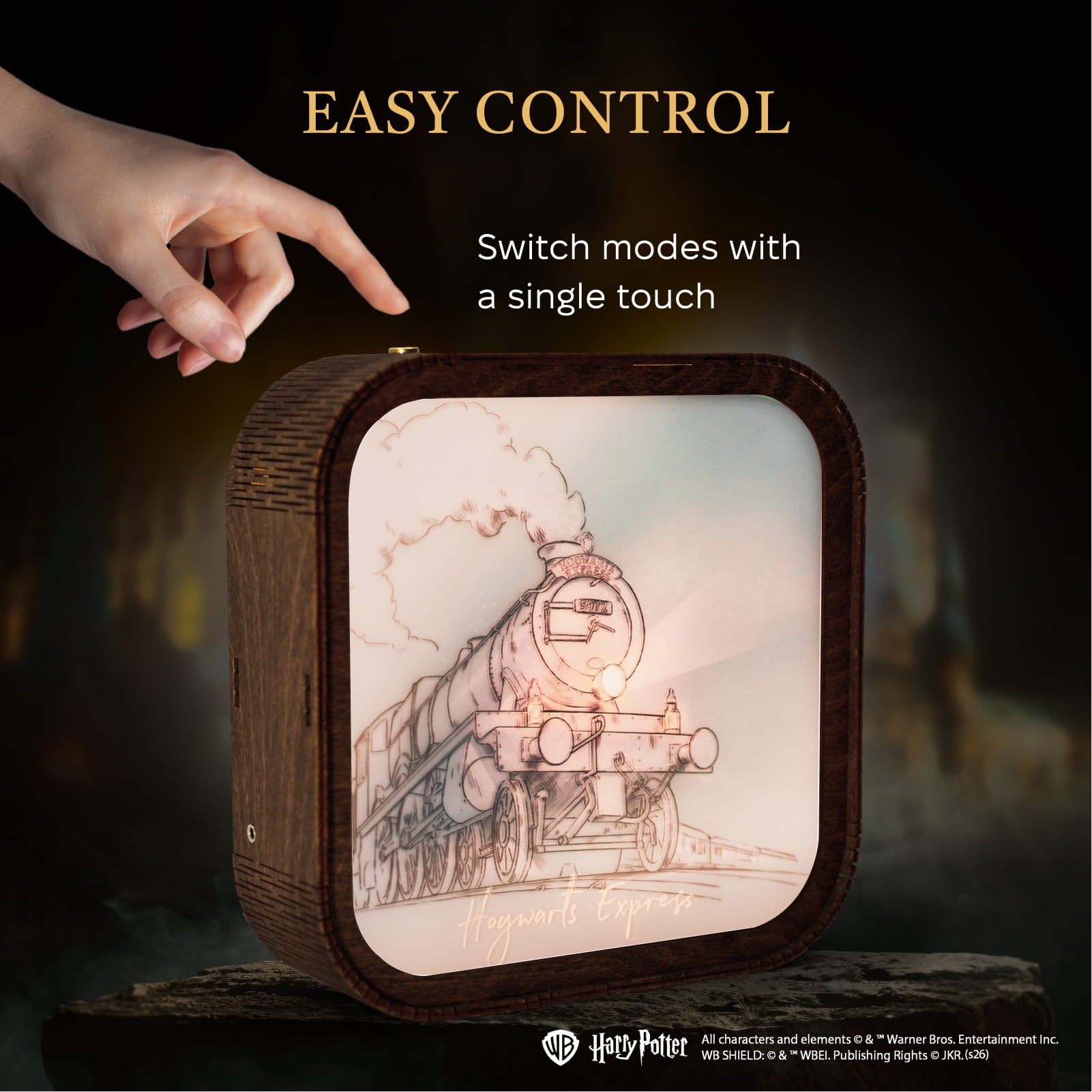 Wooden Acrylic Harry Potter Night Light - Hogwarts Express by Enjoy The Wood 