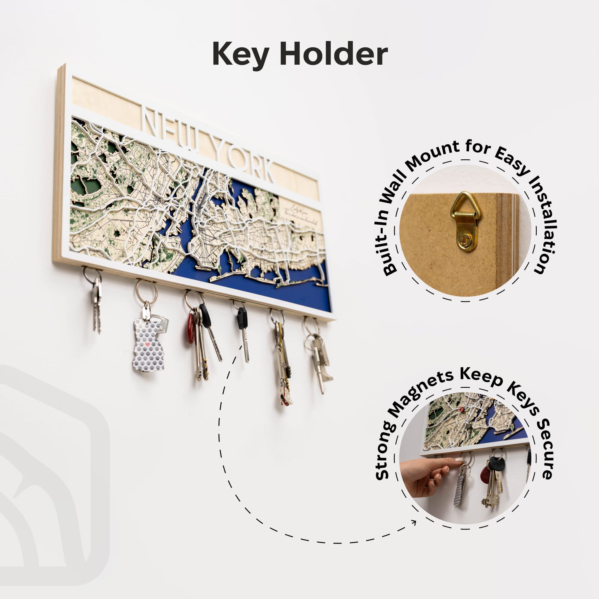 Schlüssel halter aus Holz