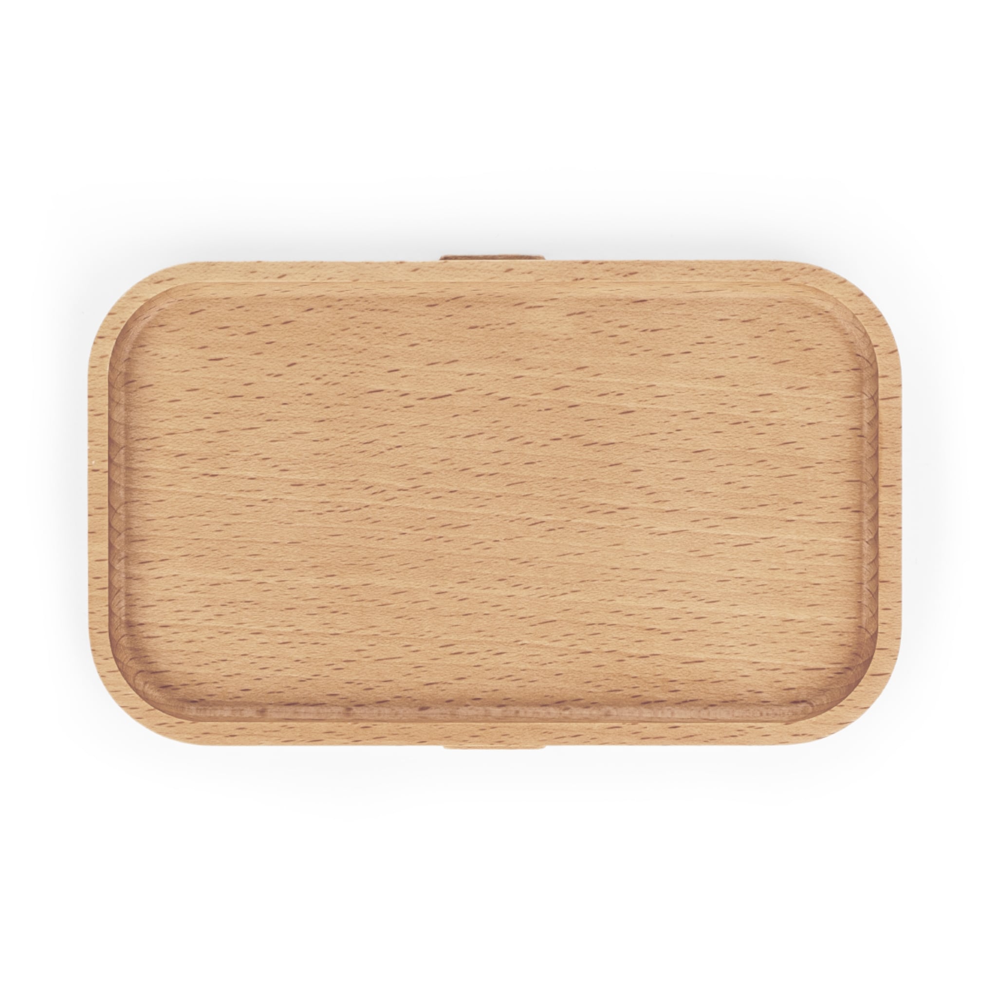 Wooden tray on a white background