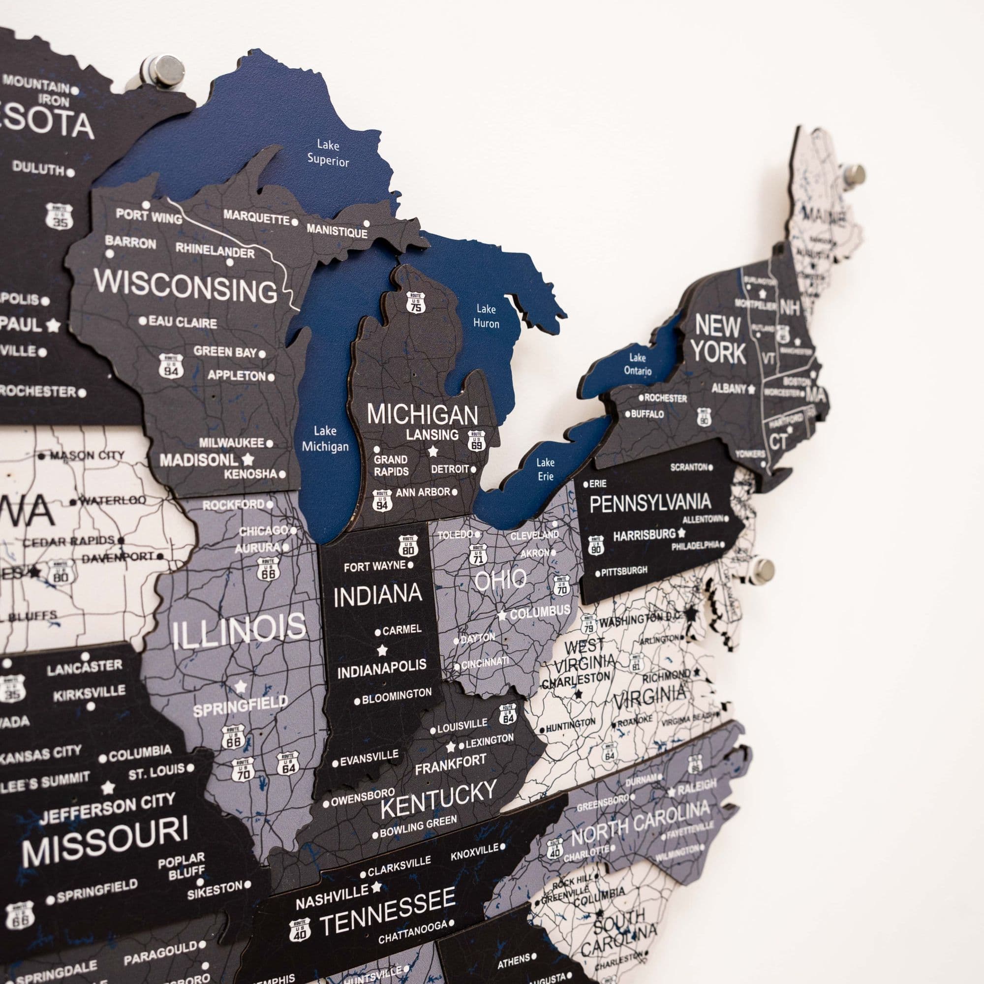 Map of USA Norfik