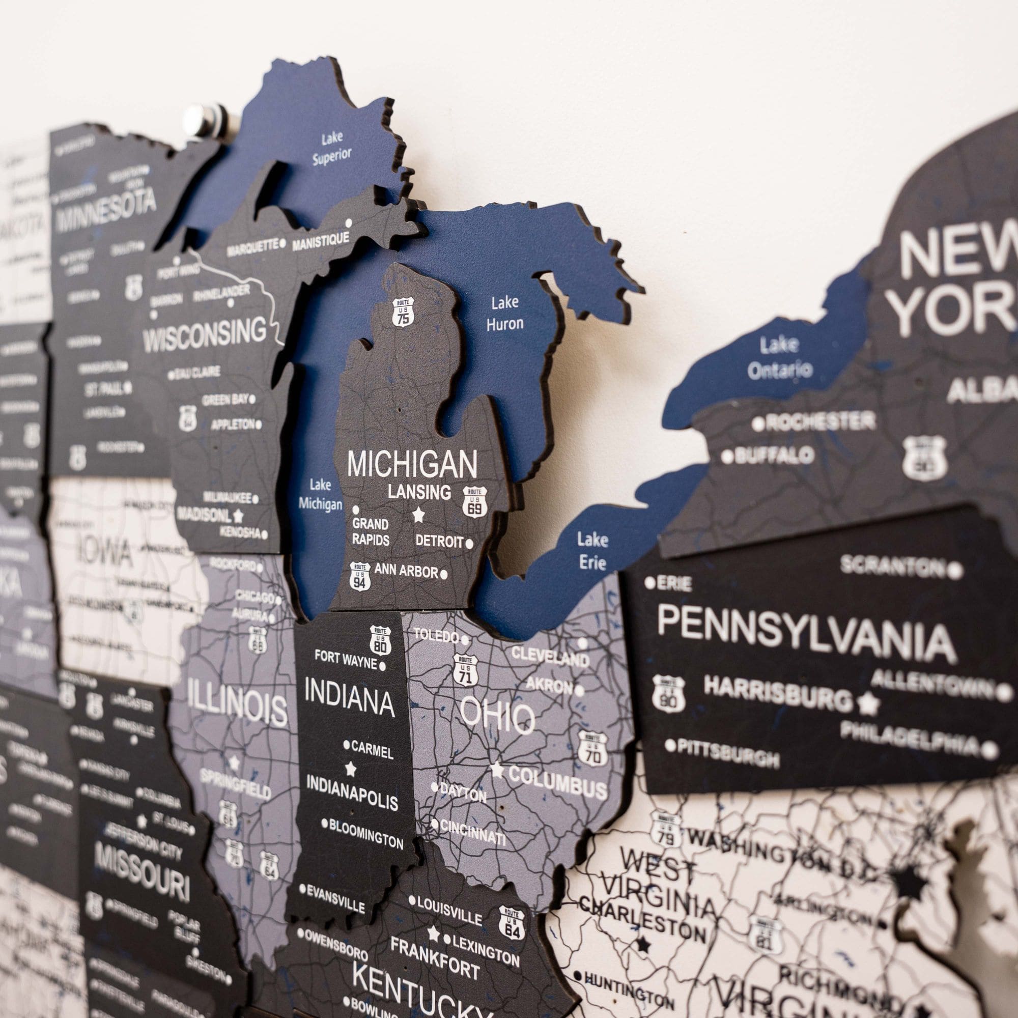 Map of USA Norfik