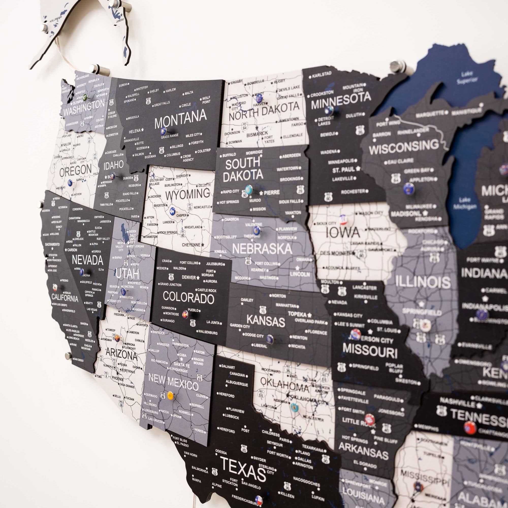 Map of USA Norfik