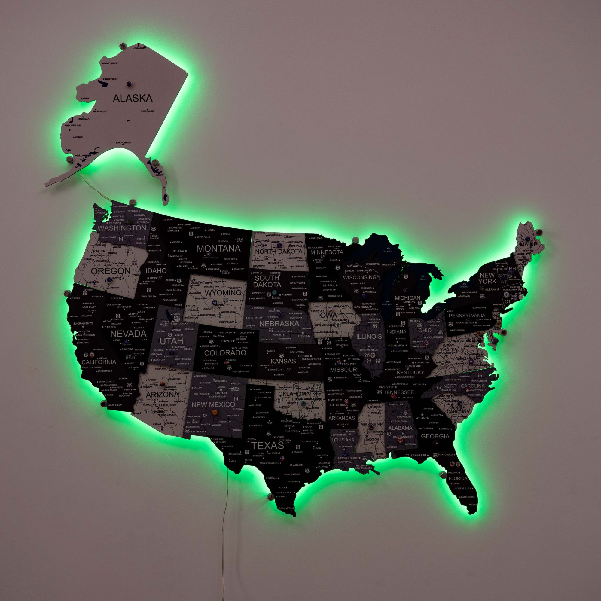 Map of USA Norfik