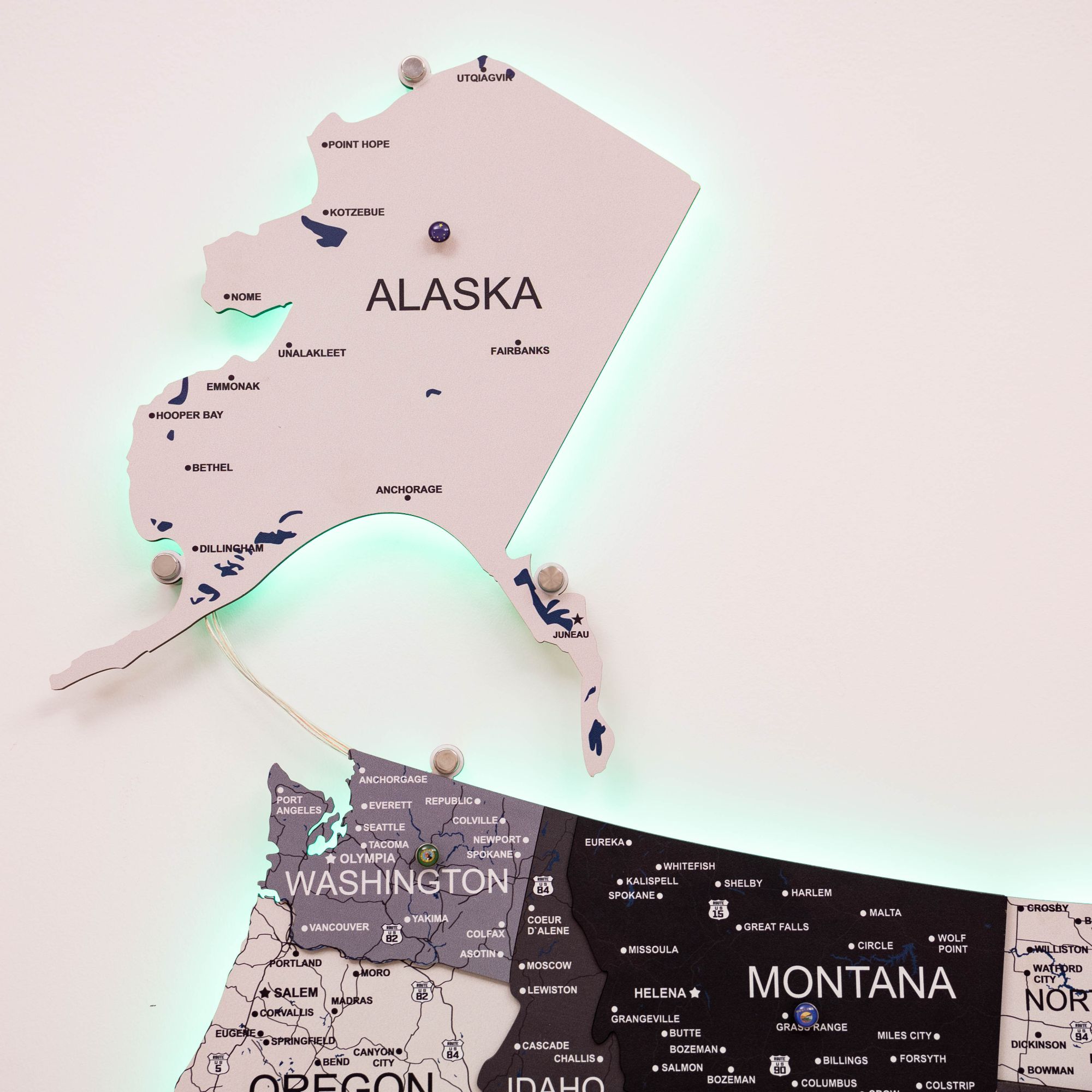 Map of USA Norfik