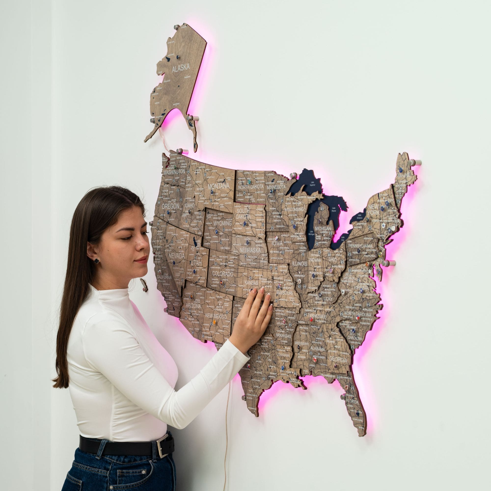 map wall art