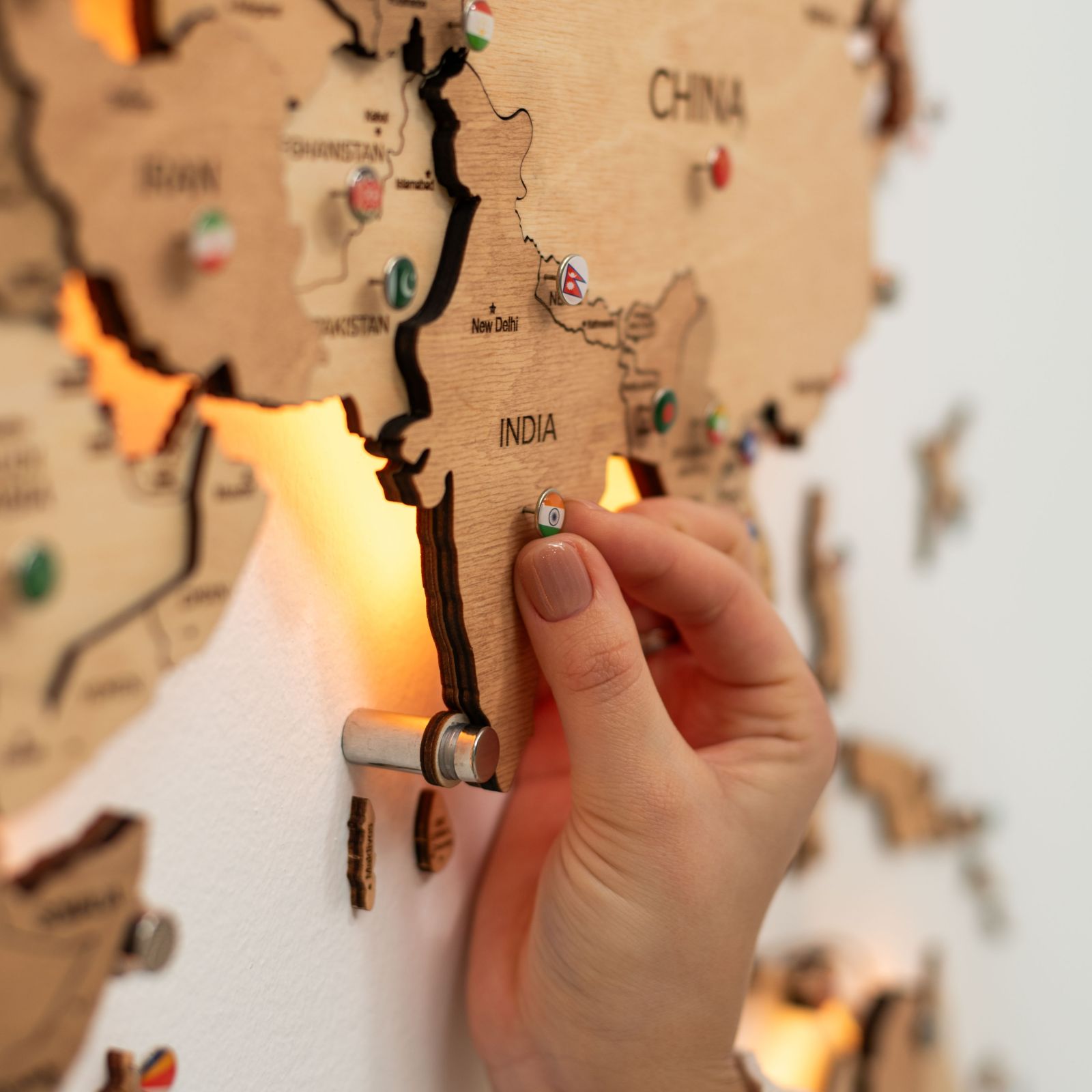 light up world map