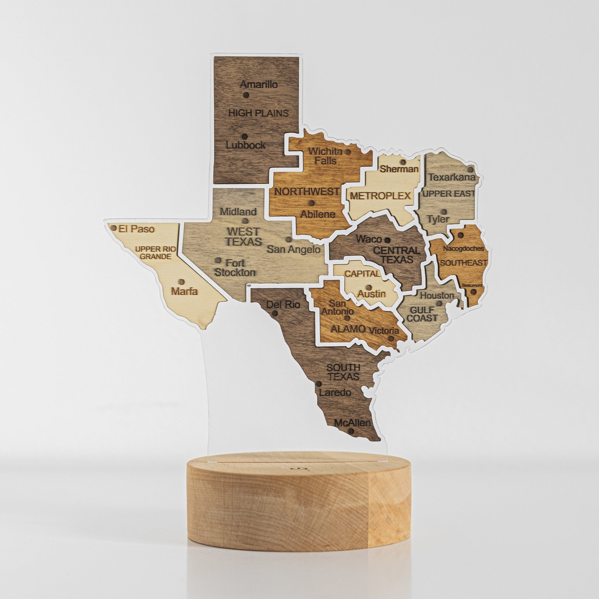 Night Light - Map of Texas State