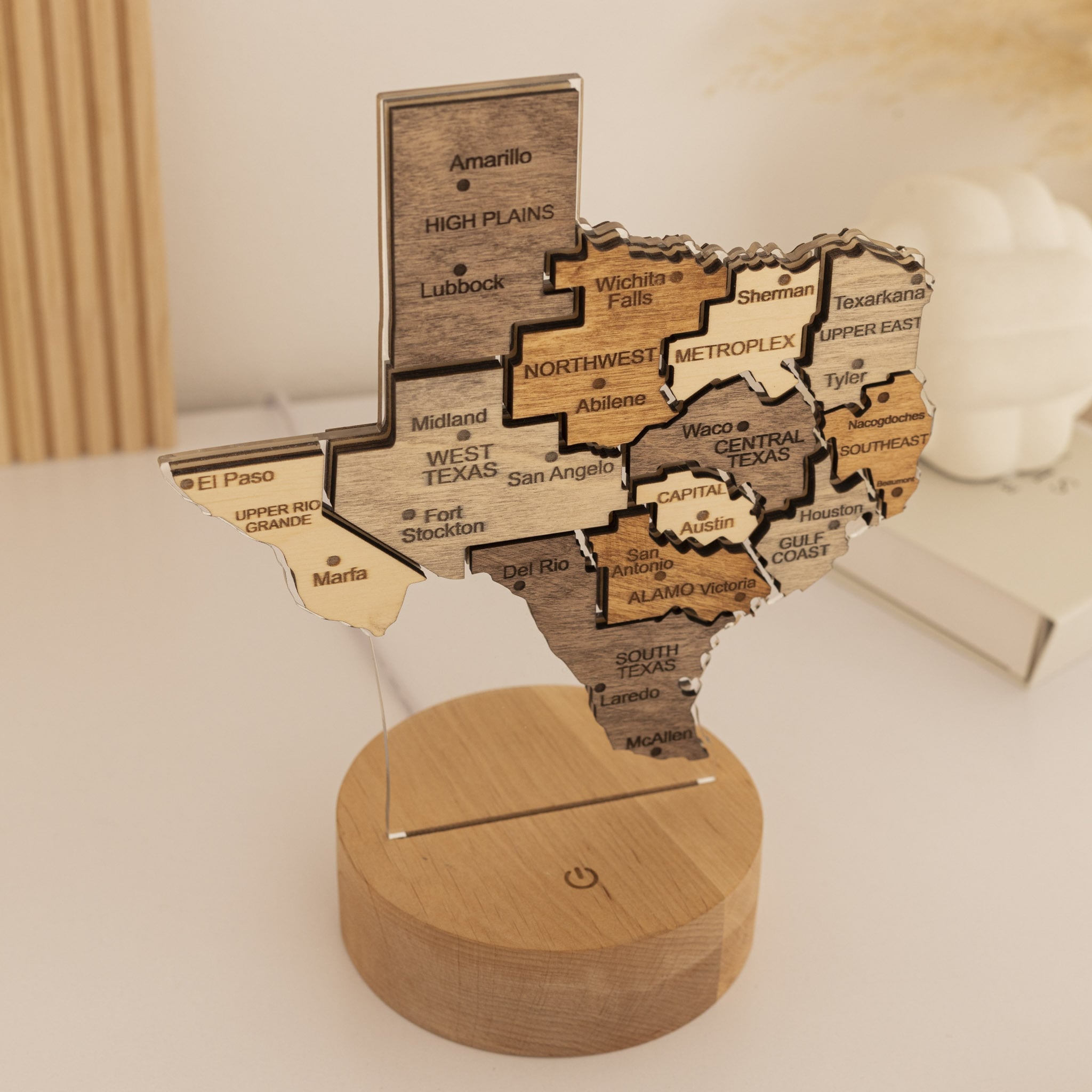 Night Light - Map of Texas State