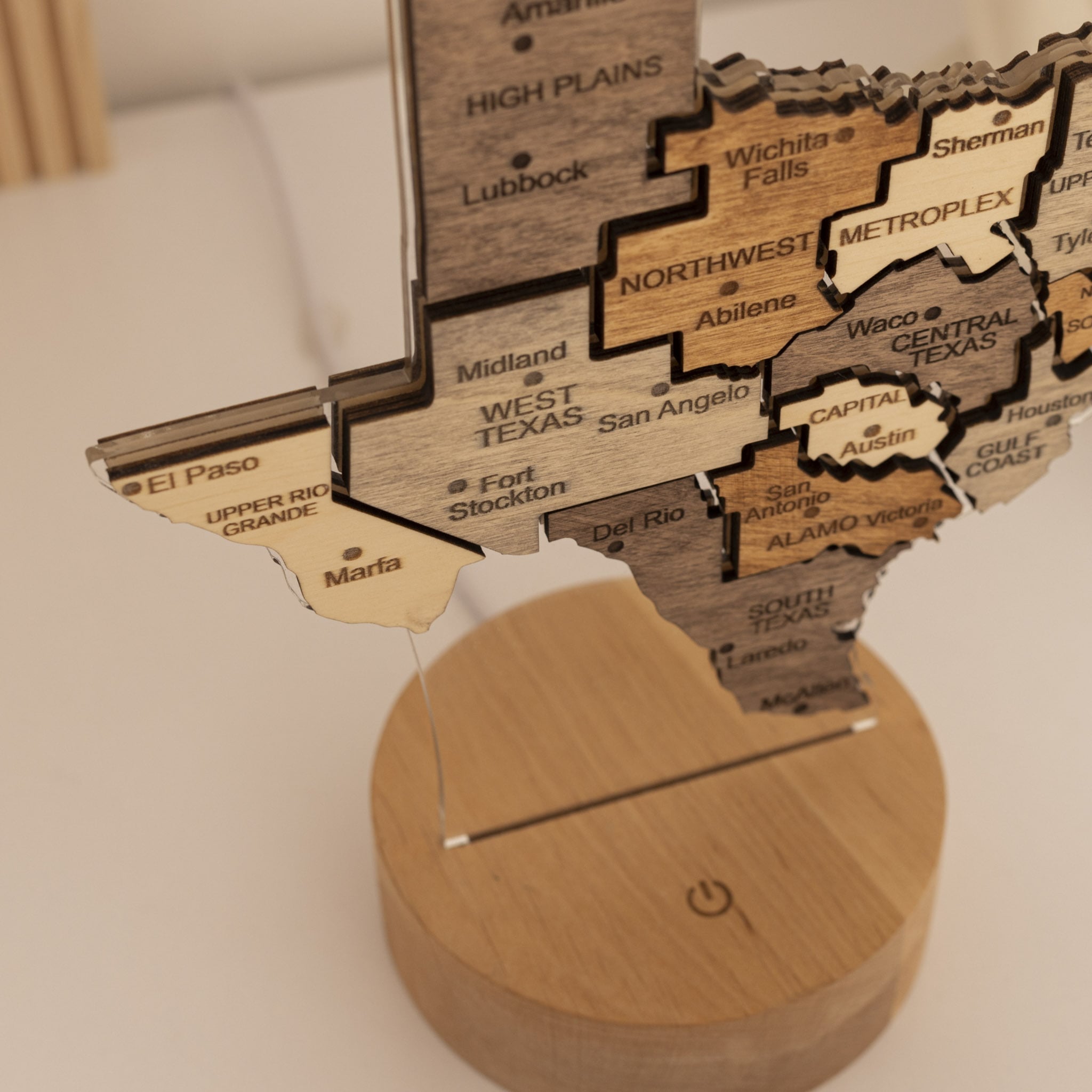 Night Light - Map of Texas State