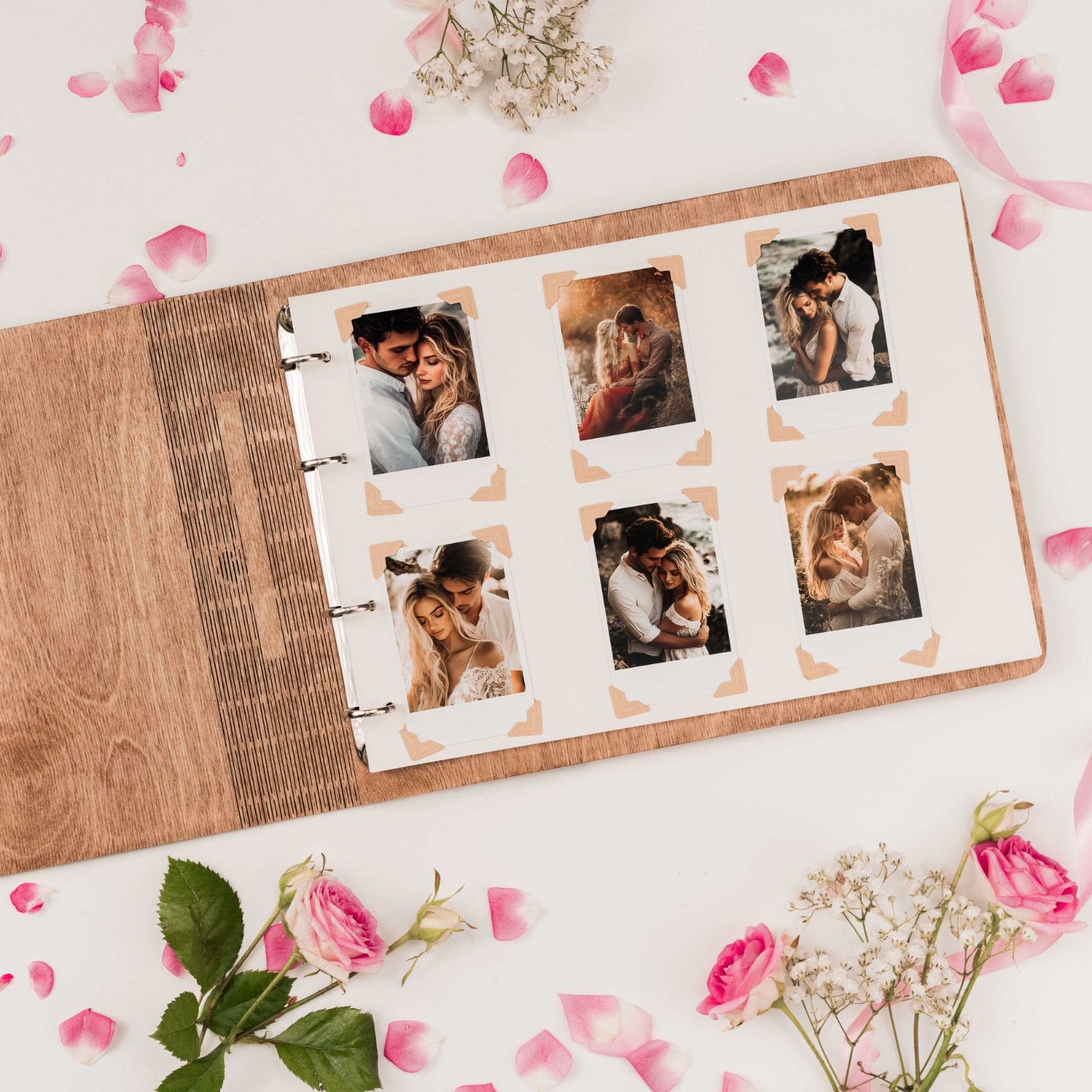 wooden photo album