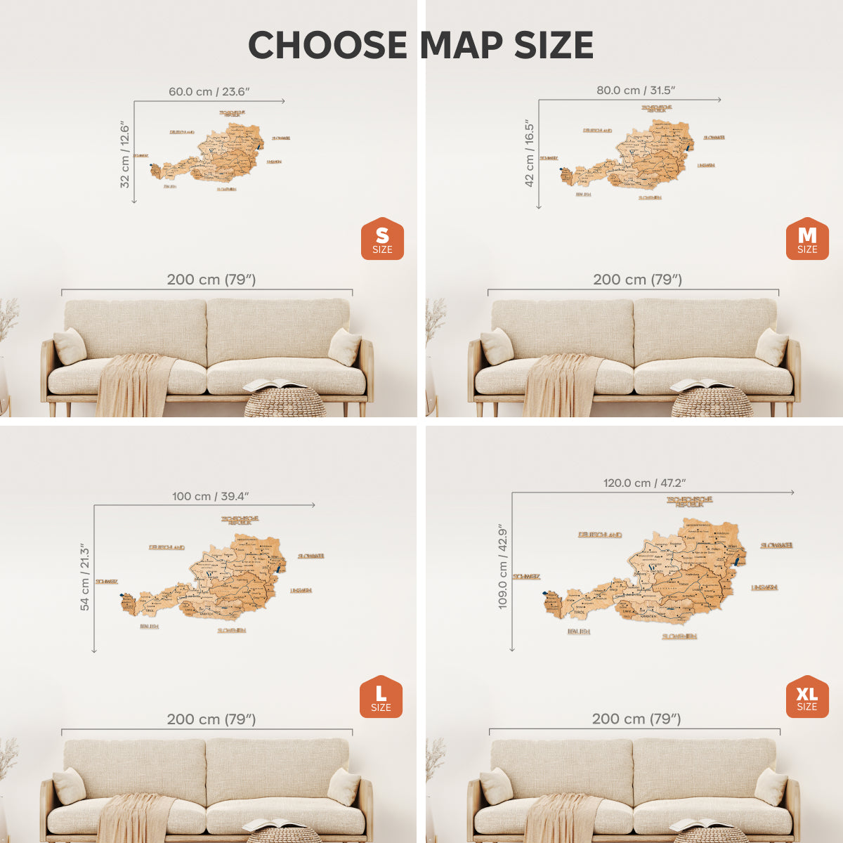 3D-Holzkarte des Vereinigten Königreichs – mehrfarbig