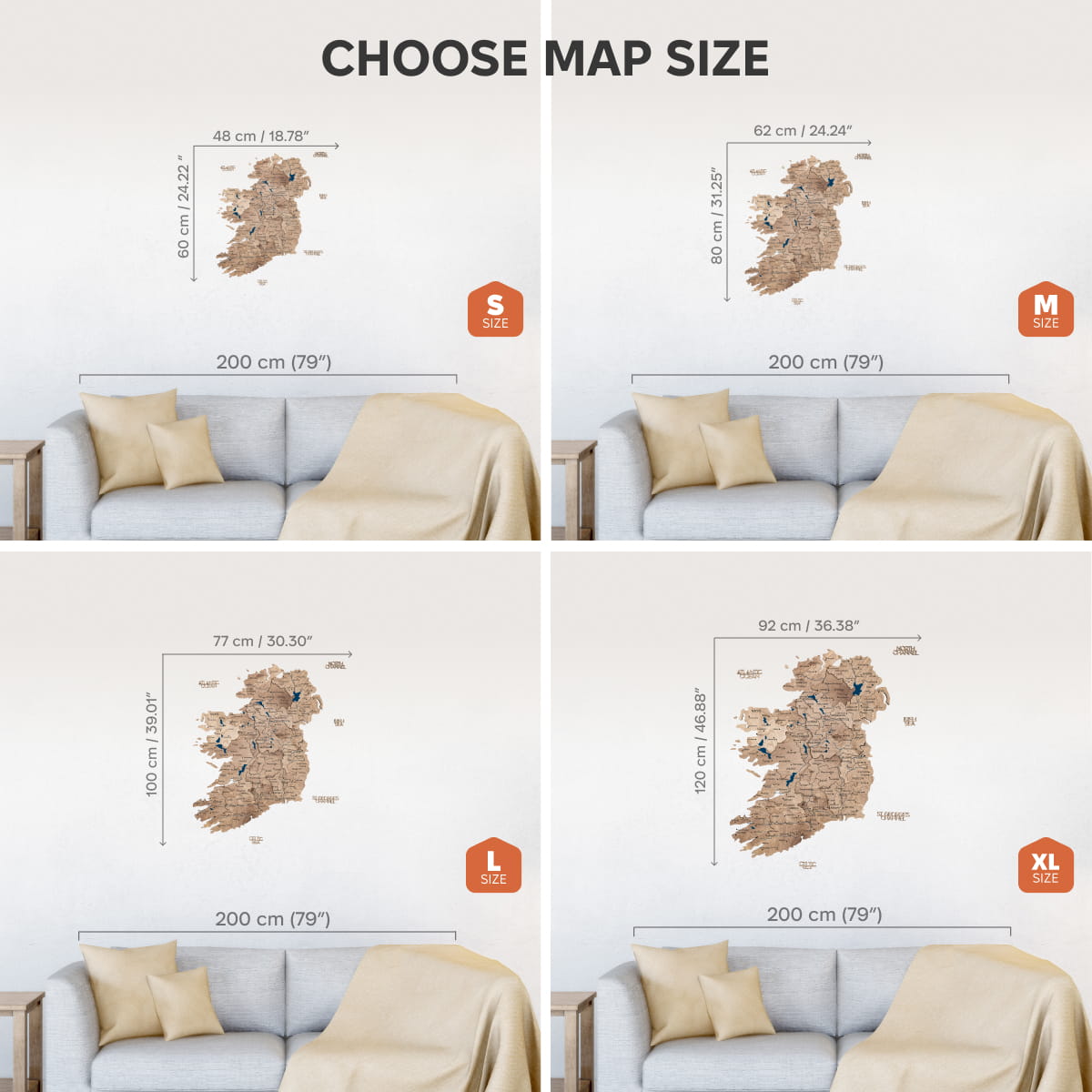 3D Wooden Map of Ireland - Terra by Enjoy The Wood 