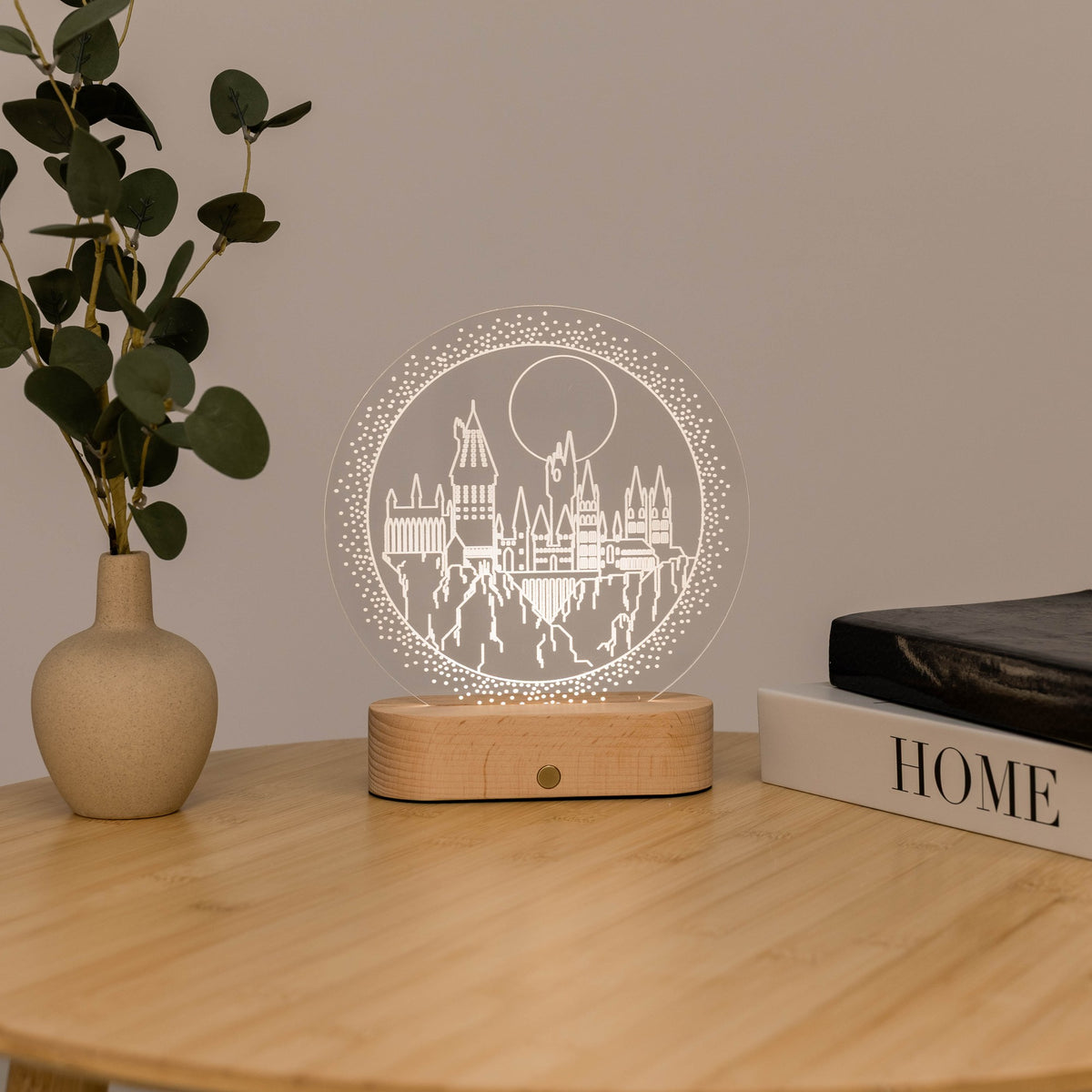 Acrylic Harry Potter Night Light - Midnight at Hogwarts by Enjoy The Wood 