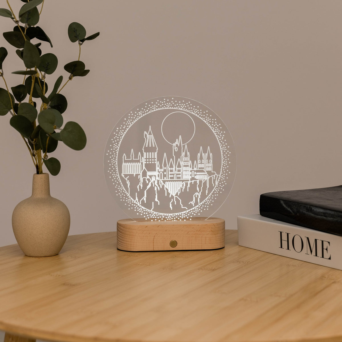 Acrylic Harry Potter Night Light - Midnight at Hogwarts by Enjoy The Wood 
