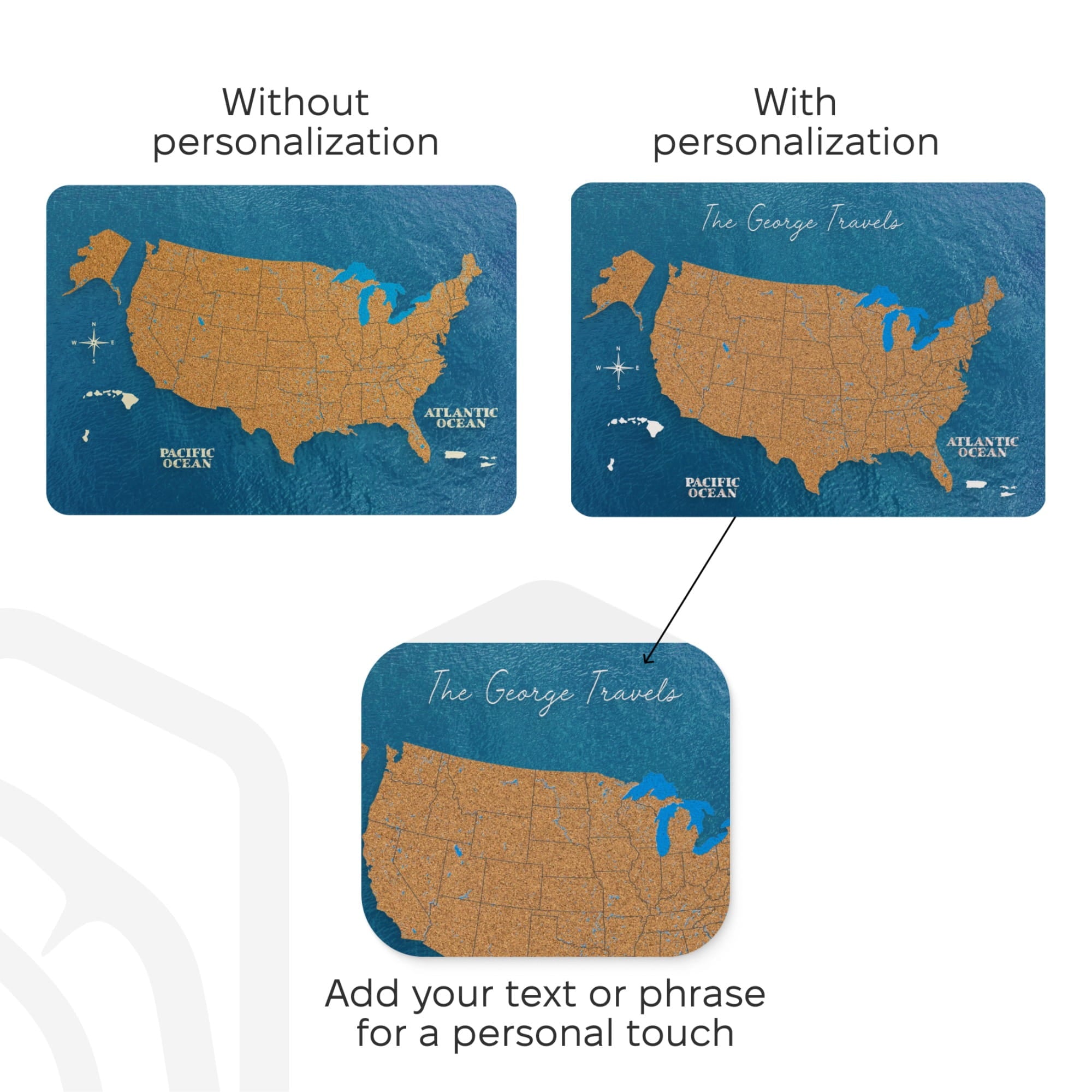 usa map personalization example