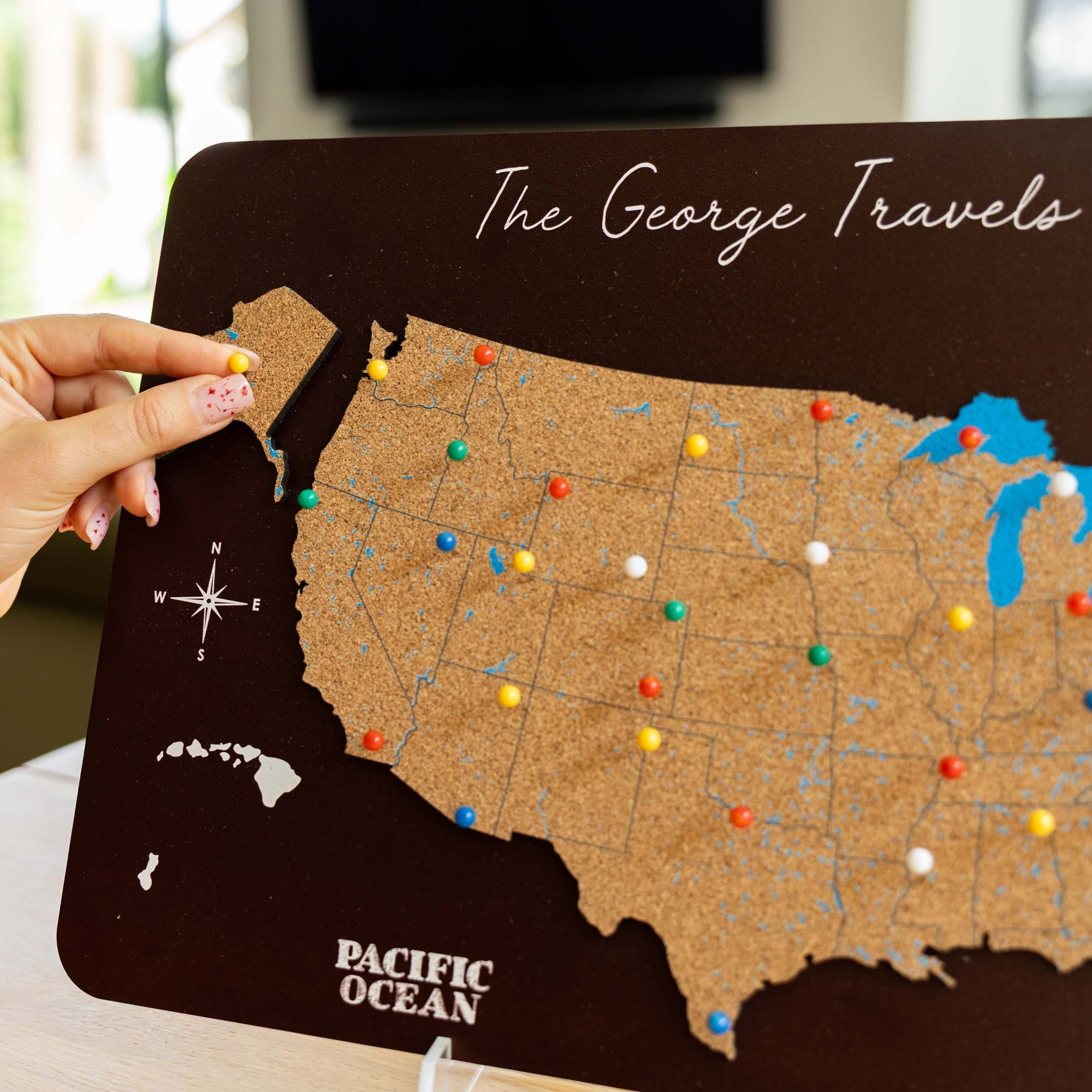 cork usa map personalized pins