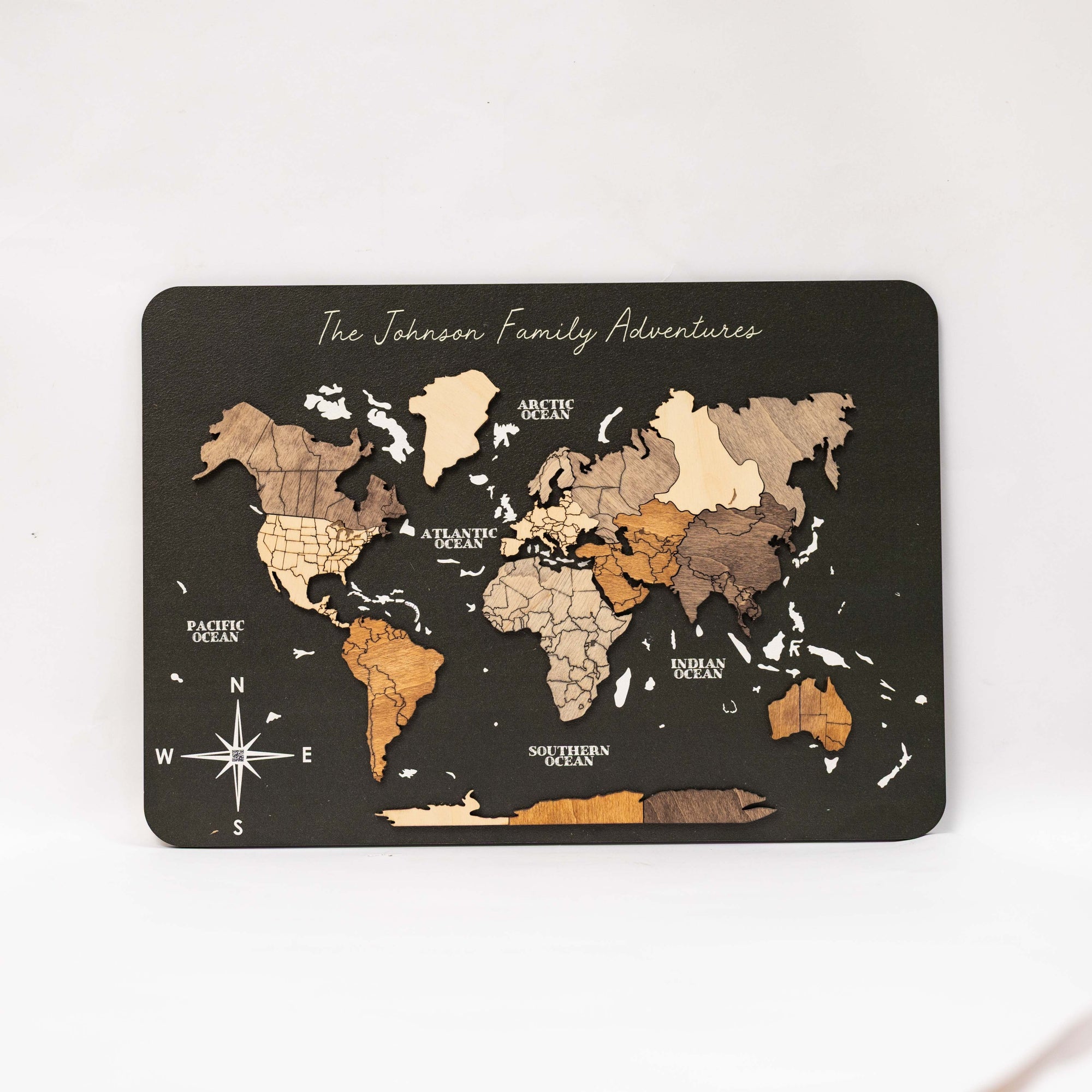Mini World Map  black