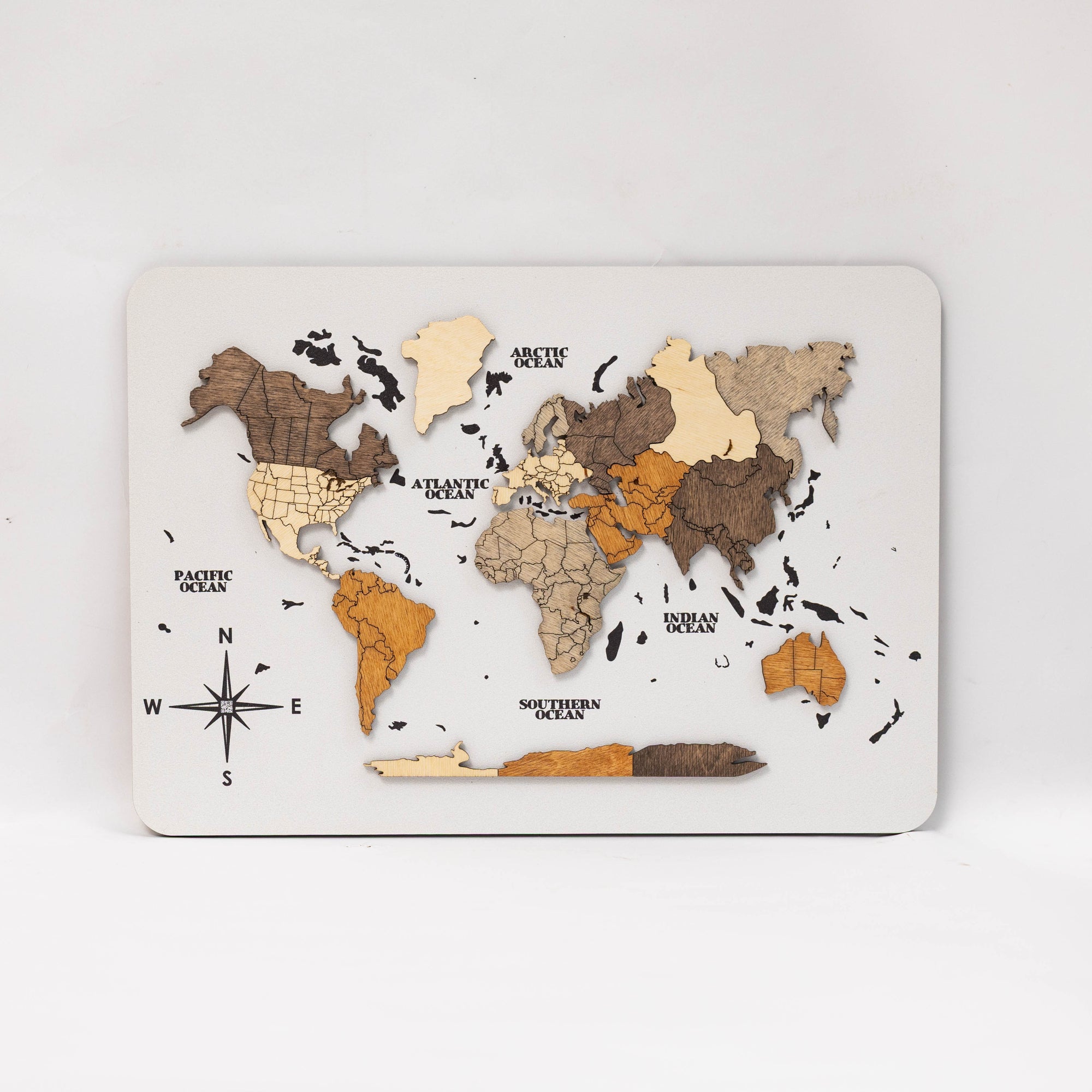 Mini World Map  white