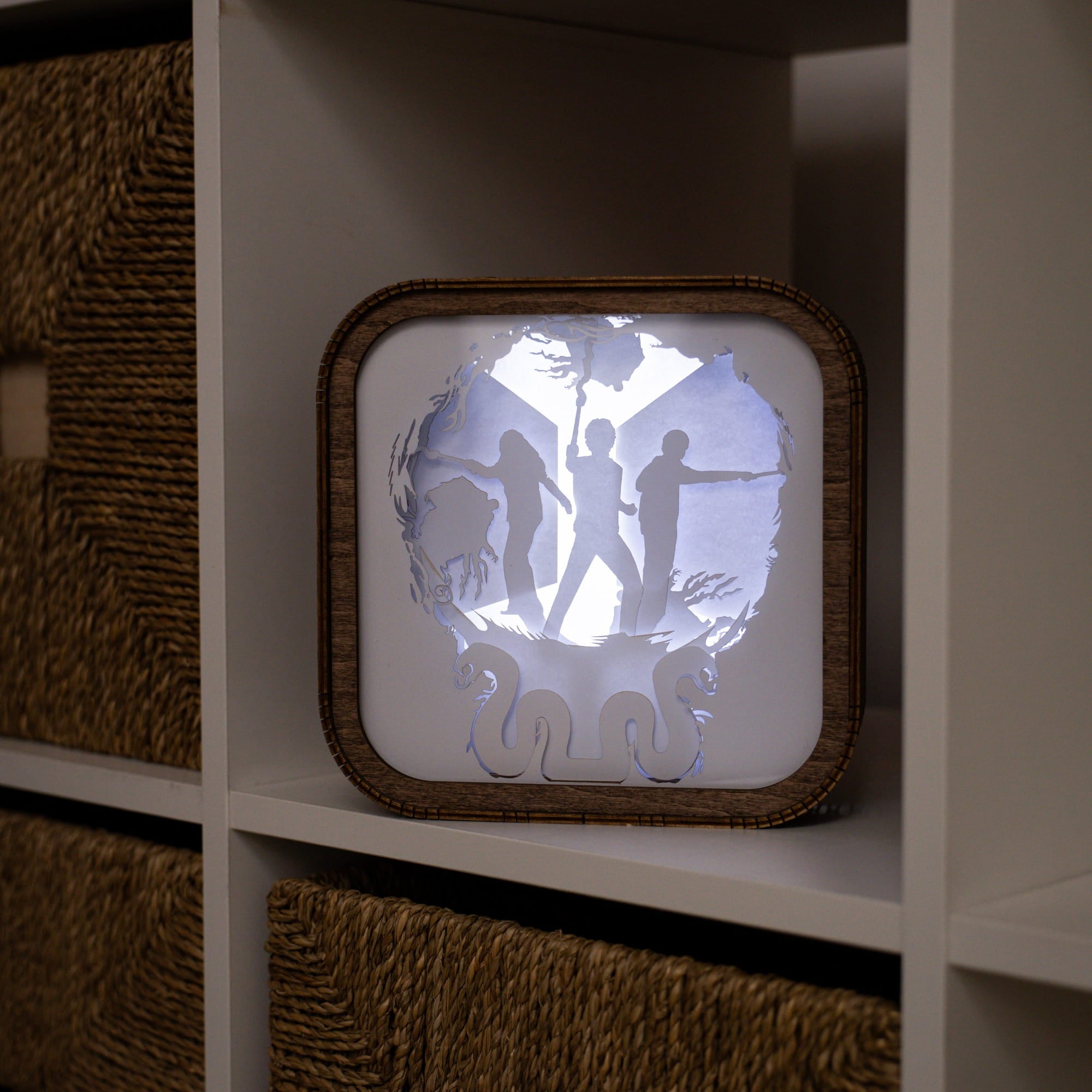 Wooden Paper Night Light - Trio with Wands by Enjoy The Wood 